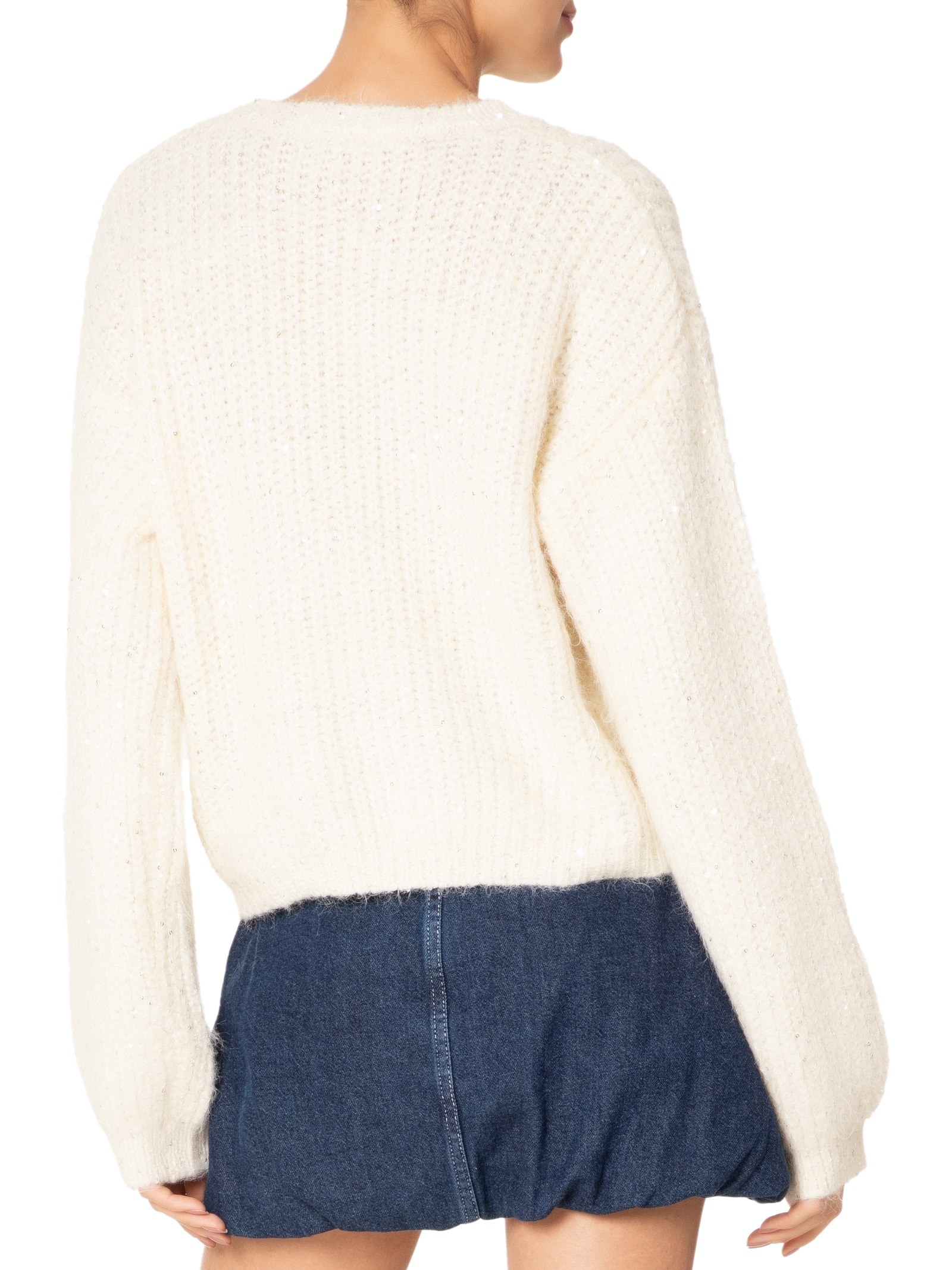 Suéter Feminino Com Paetê Off White Market 33