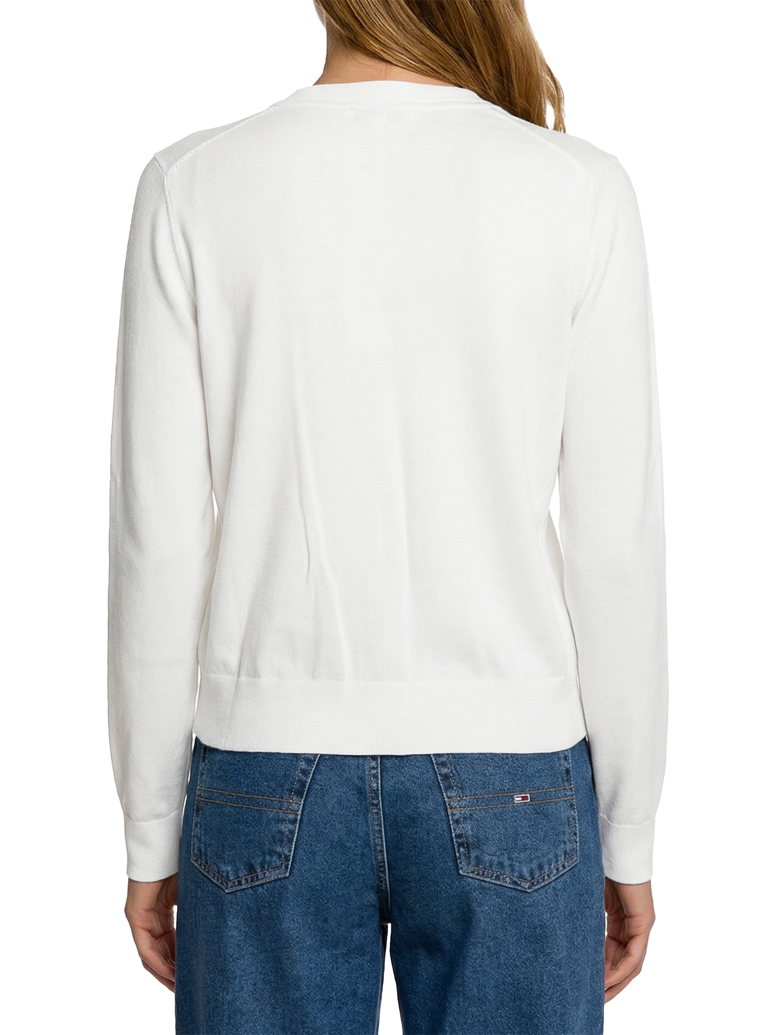 Suéter Feminino Cotton Jersey Stitch Branco Tommy Hilfiger