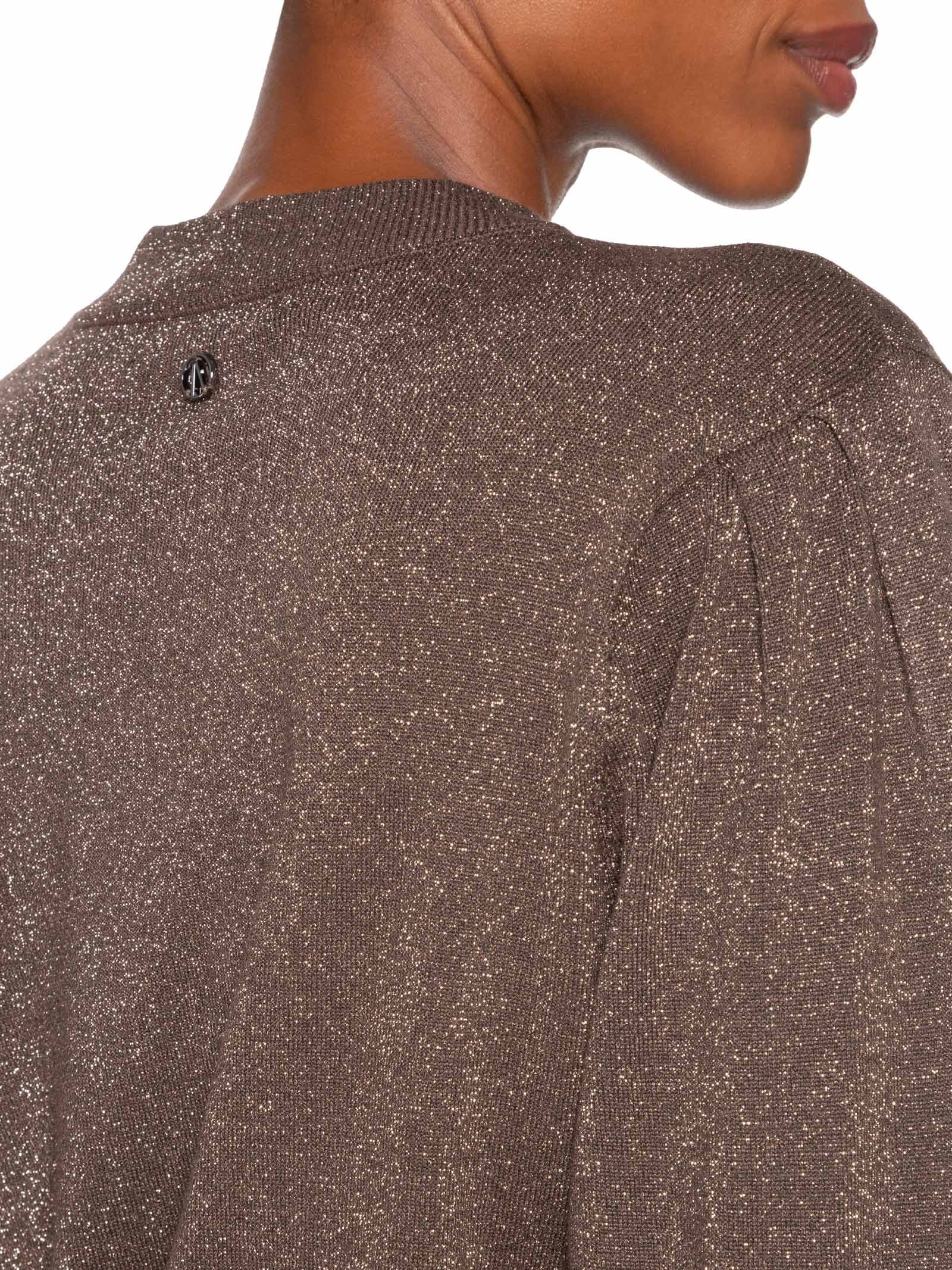 Suéter Feminino De Tricot Com Lurex Dourado Animale Jeans