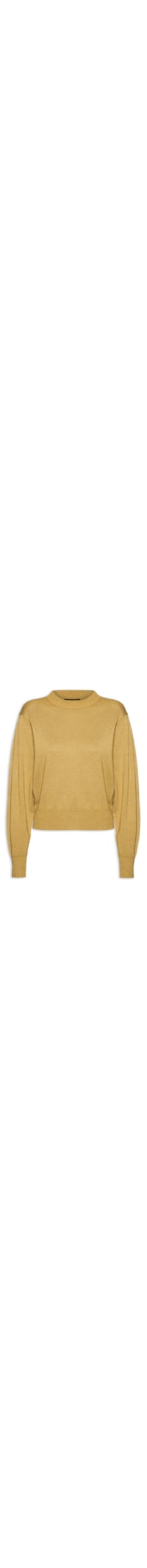 Suéter Feminino De Tricot Com Lurex - Dourado
