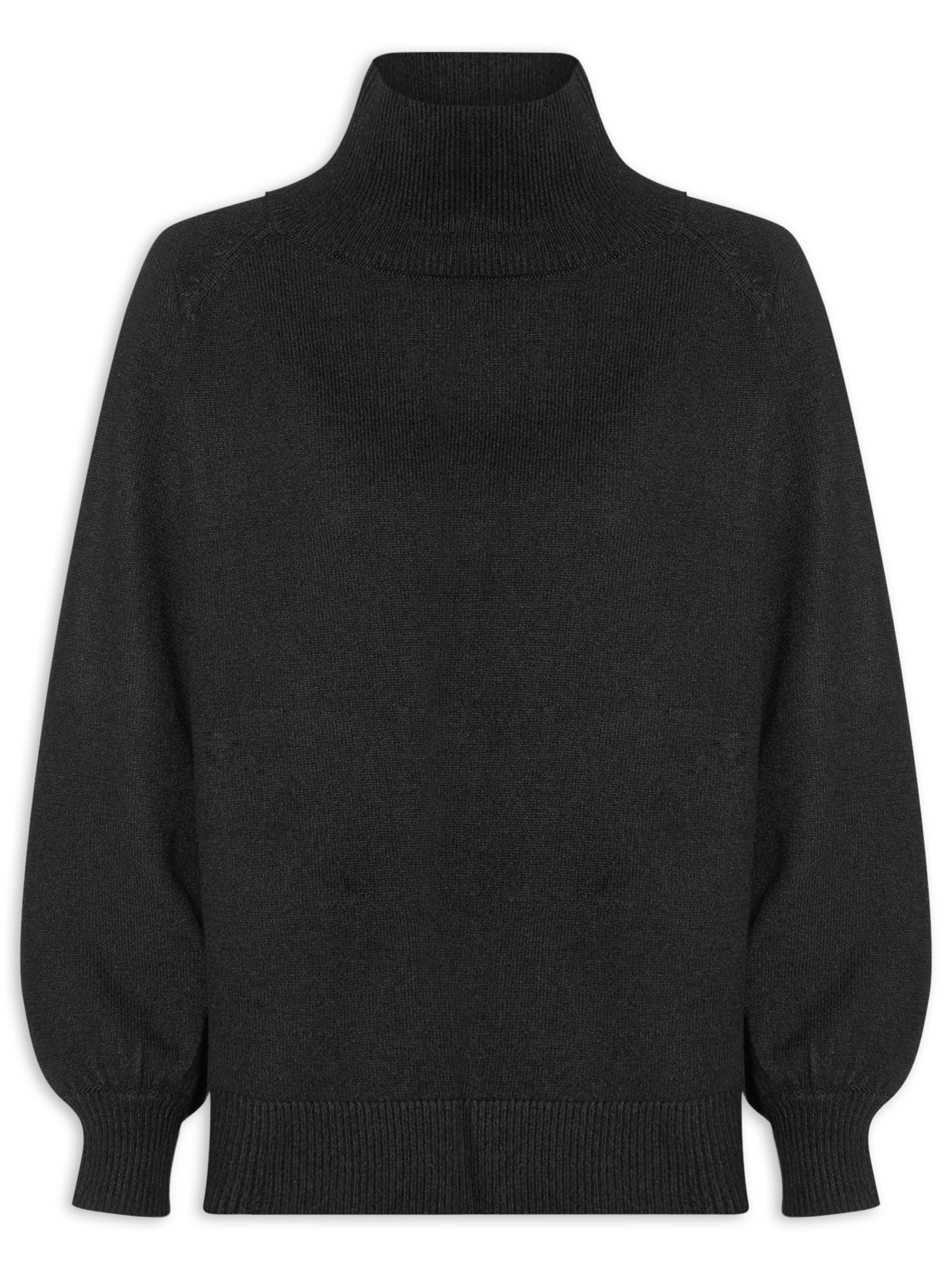 Suéter Feminino De Tricot Over Preto Animale Jeans