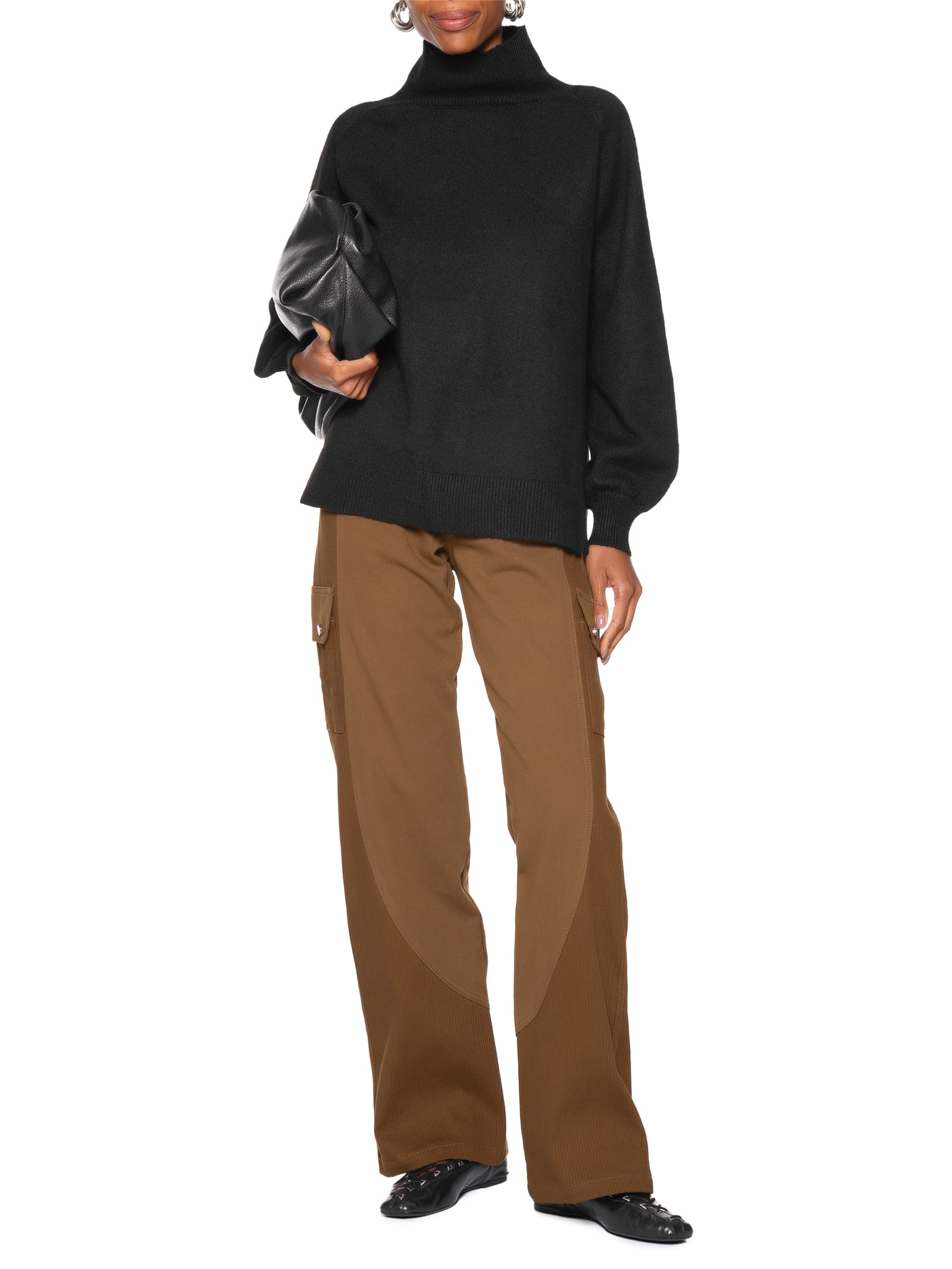 Suéter Feminino De Tricot Over Preto Animale Jeans