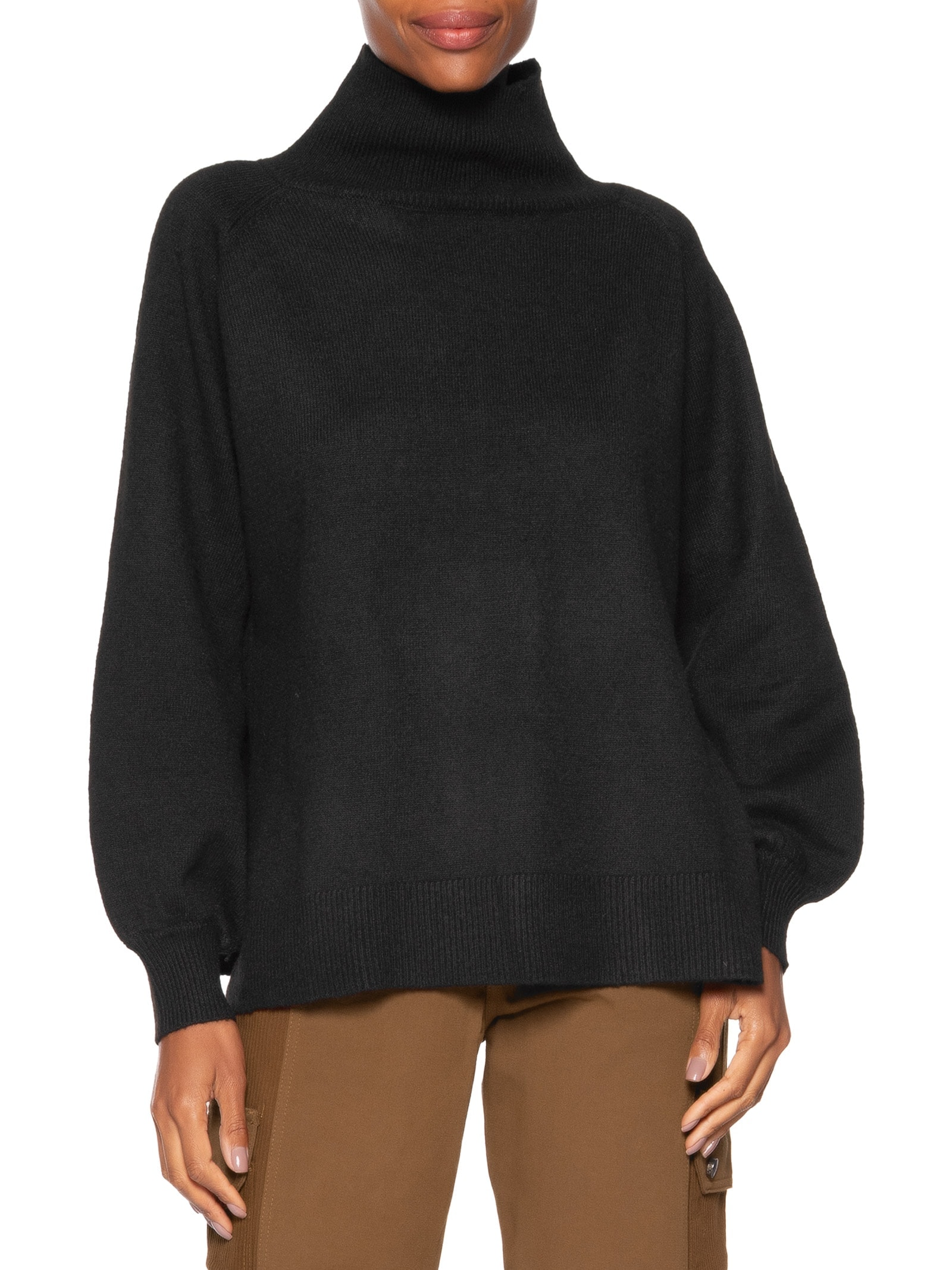 Suéter Feminino De Tricot Over Preto Animale Jeans