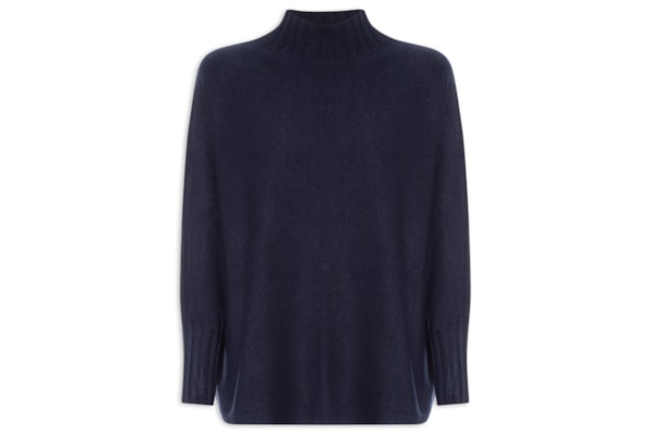 Suéter Feminino Em Tricot - Azul