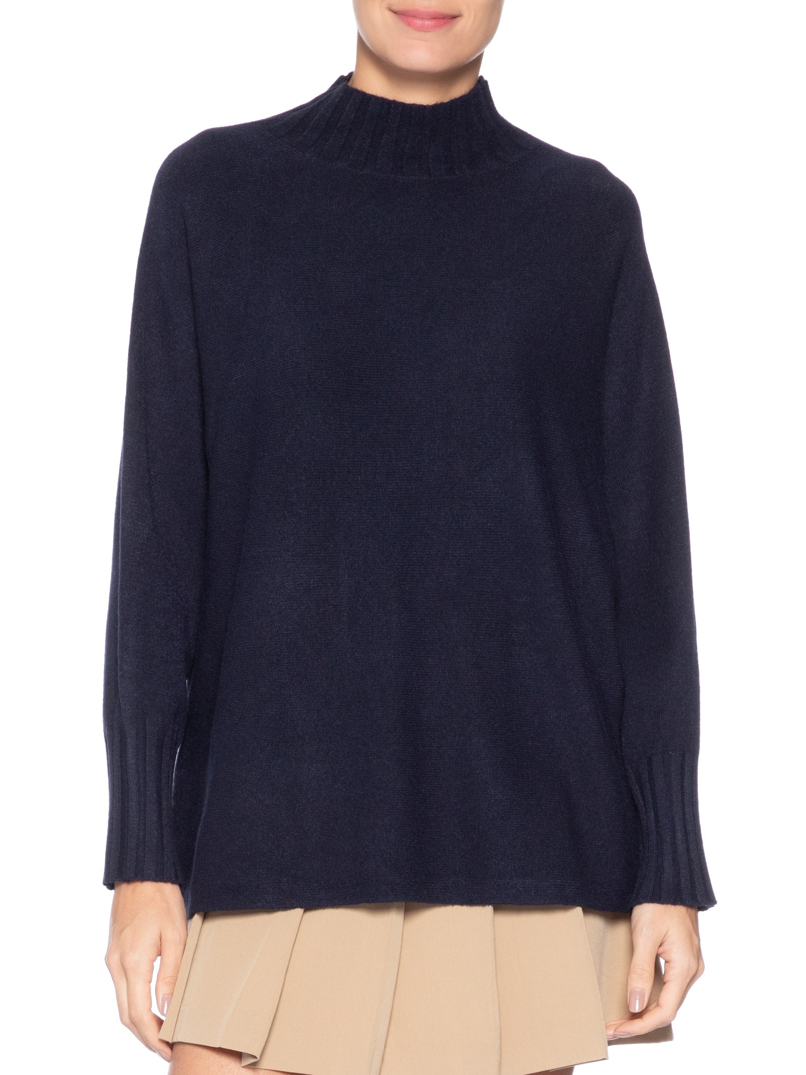 Suéter Feminino Em Tricot Azul Market 33