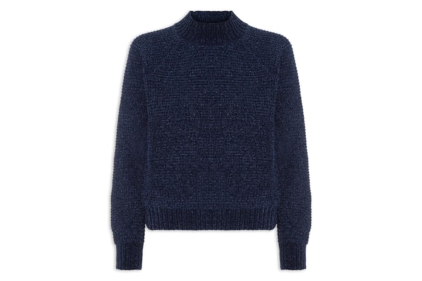 Suéter Feminino Em Tricot - Azul