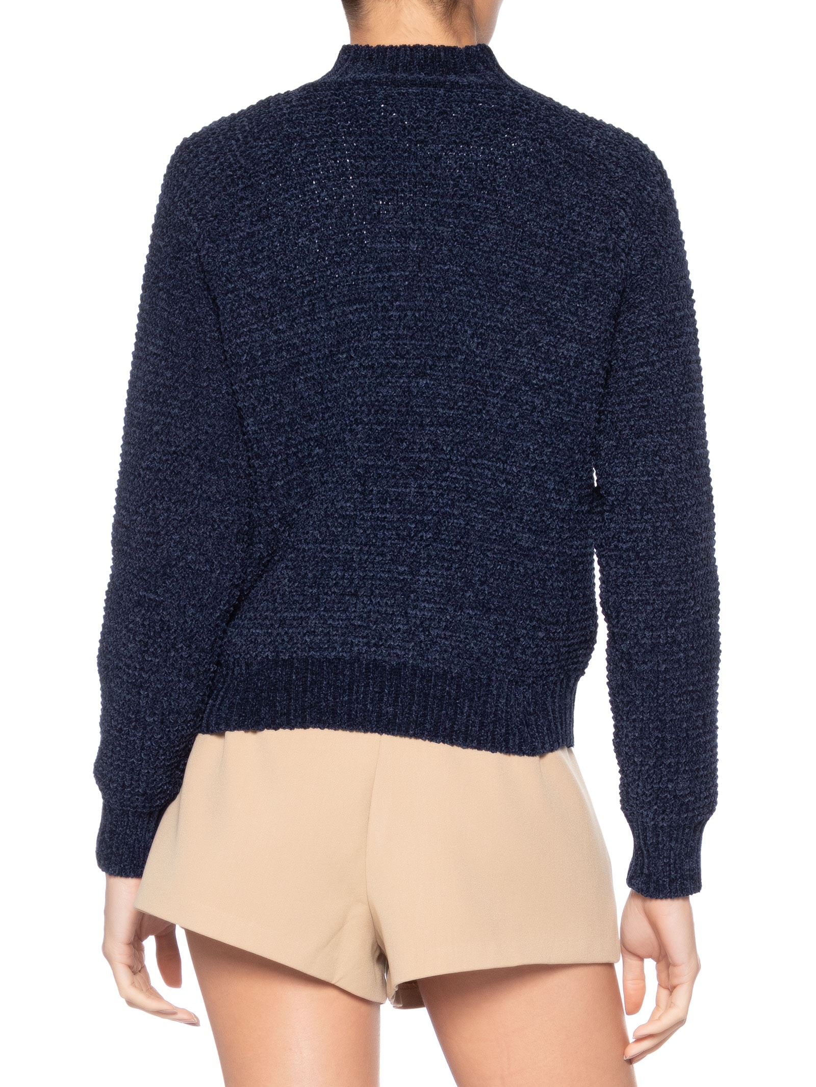 Suéter Feminino Em Tricot Azul Market 33