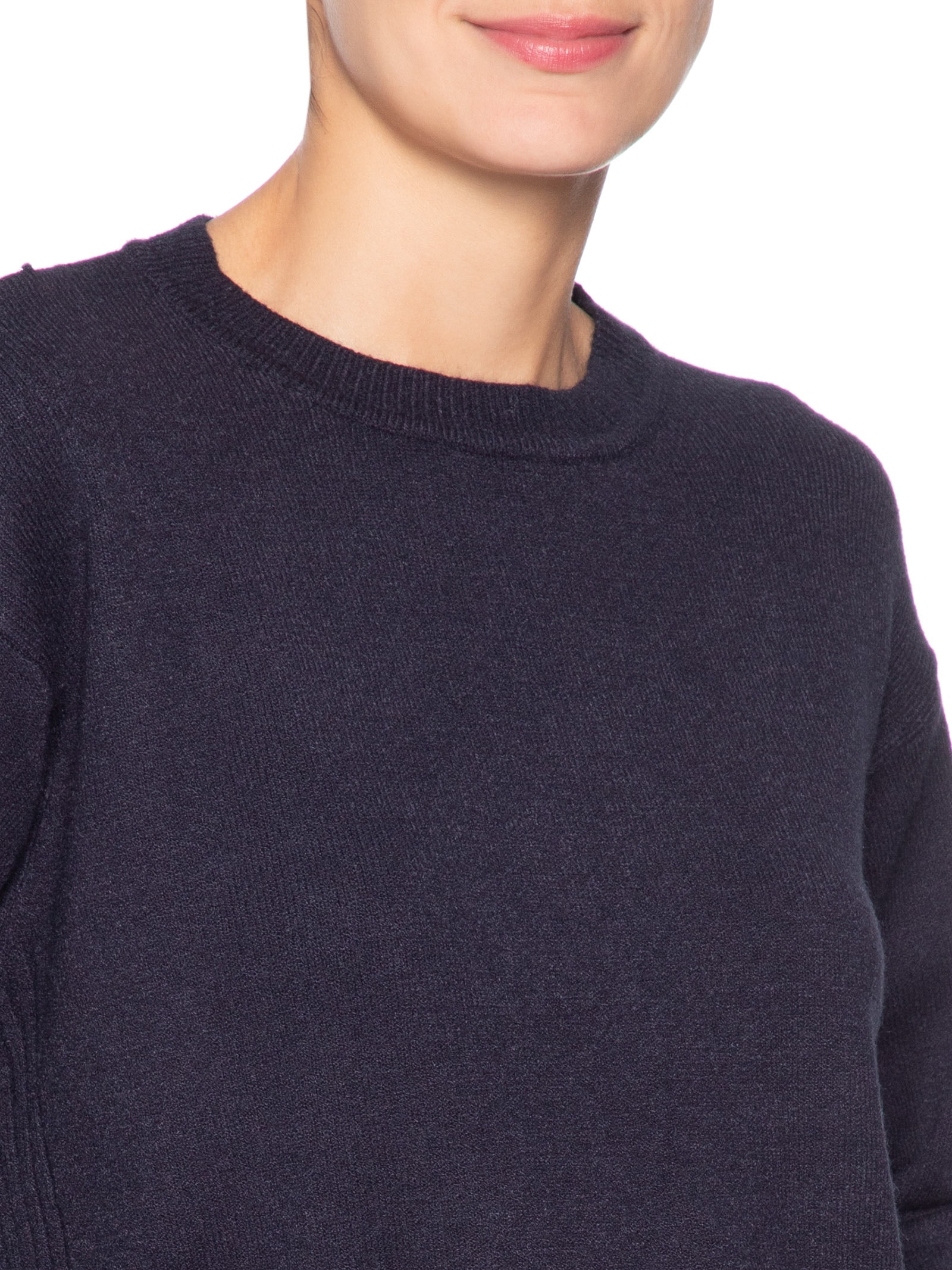 Suéter Feminino em Tricot Azul Market 33