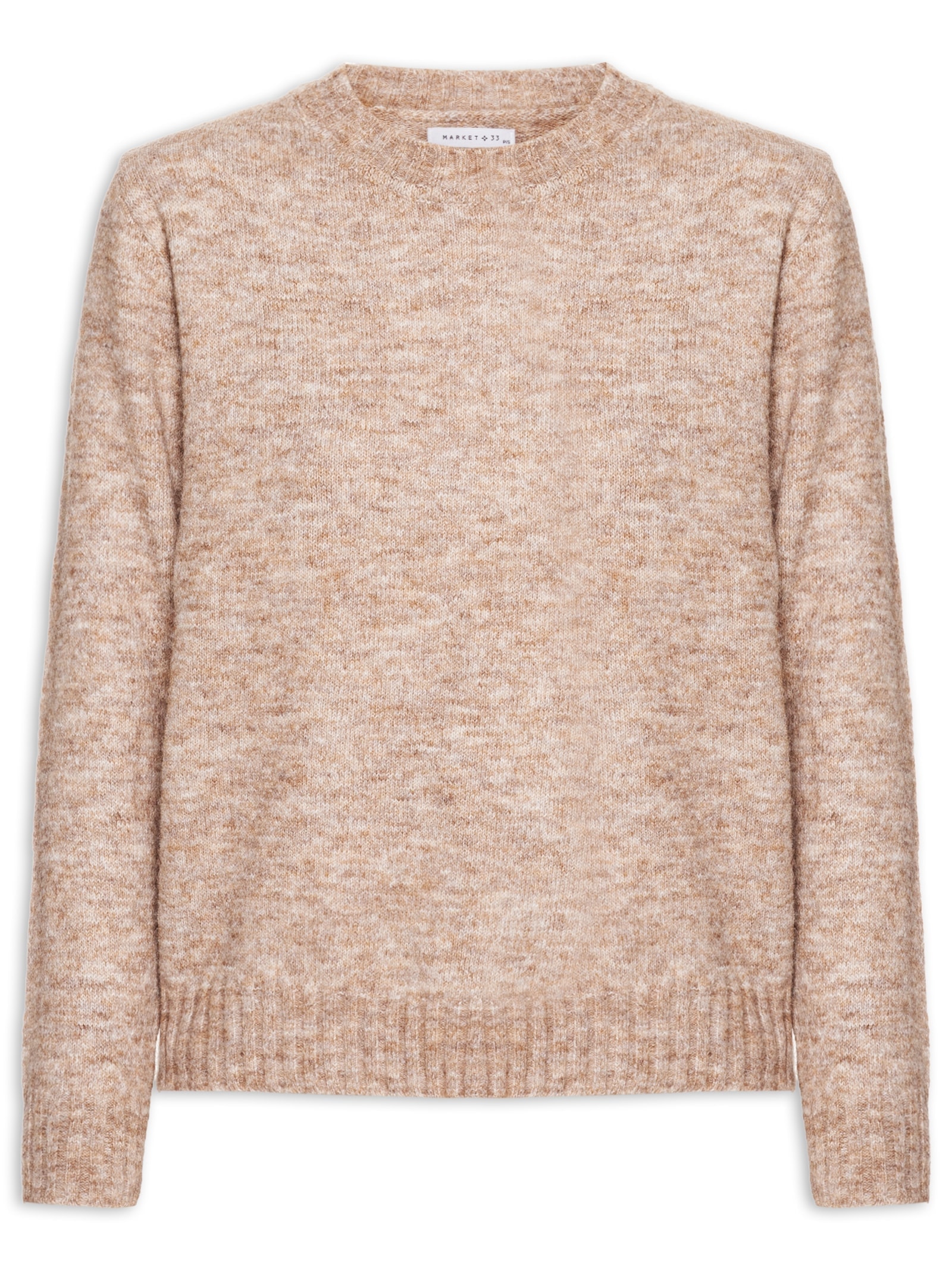 Suéter Feminino Em Tricot Bege Market 33