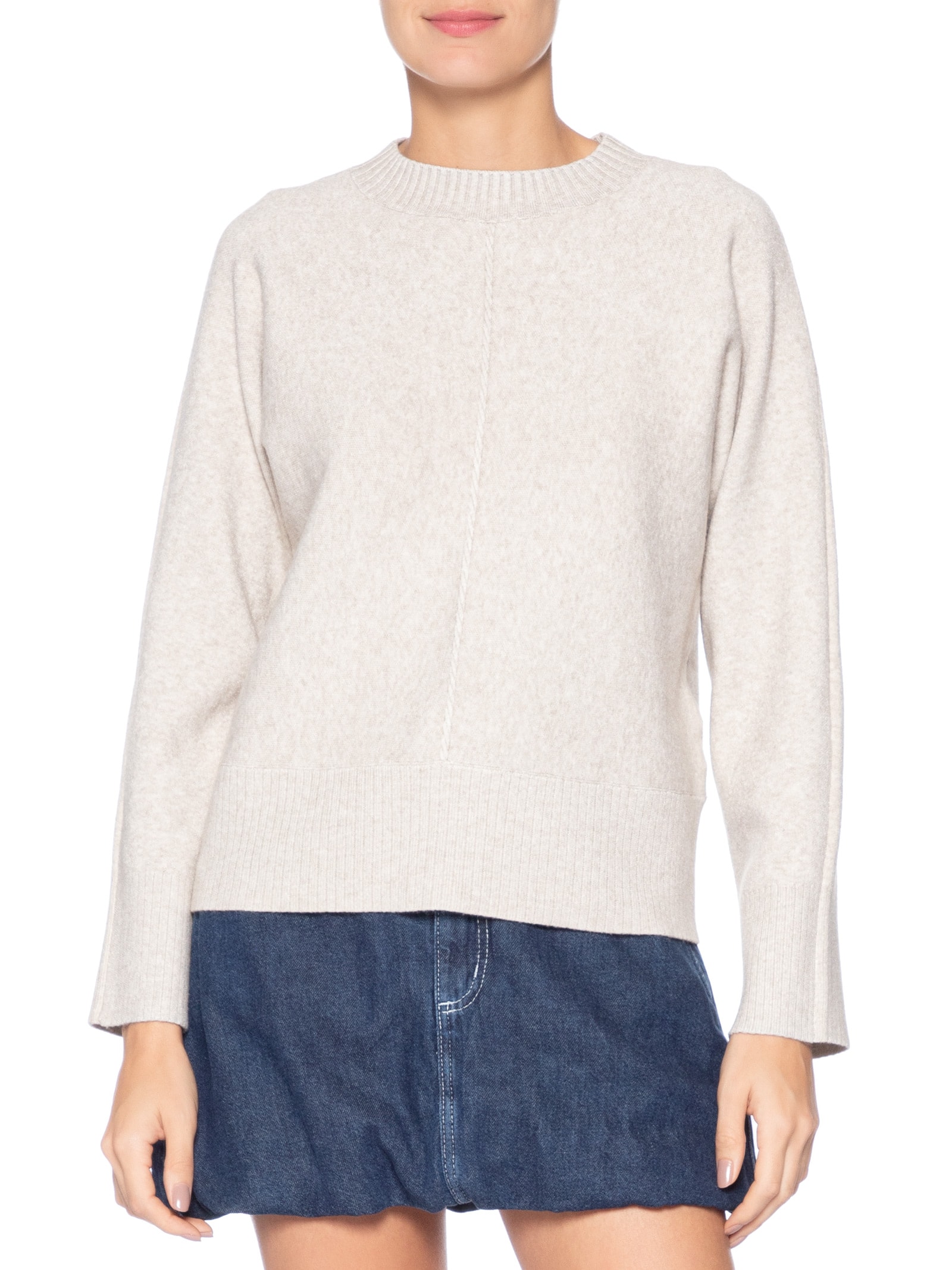 Sueter Feminino em Tricot Bege Market 33