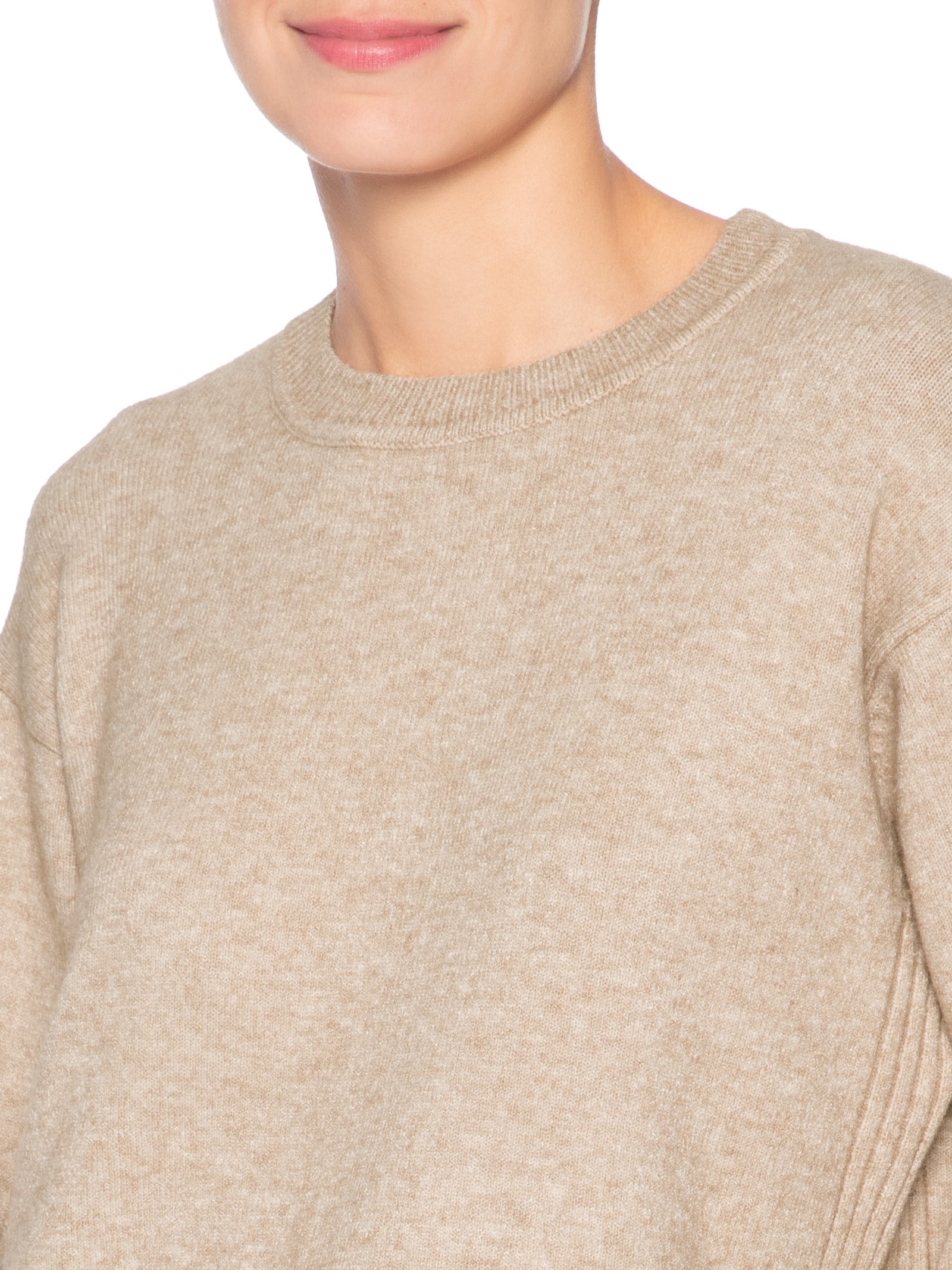 Suéter Feminino em Tricot Bege Market 33