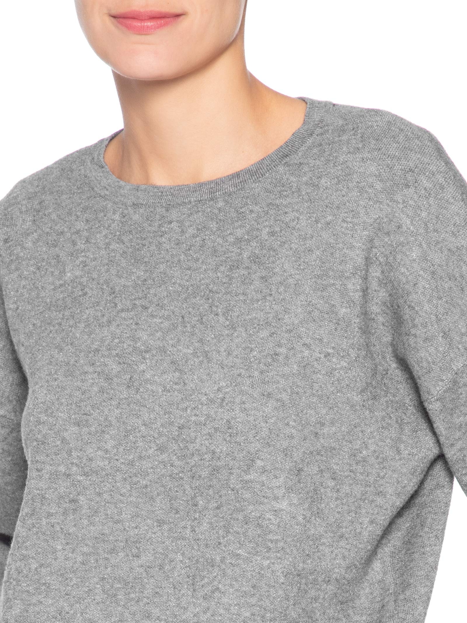 Suéter Feminino Em Tricot Cinza Market 33