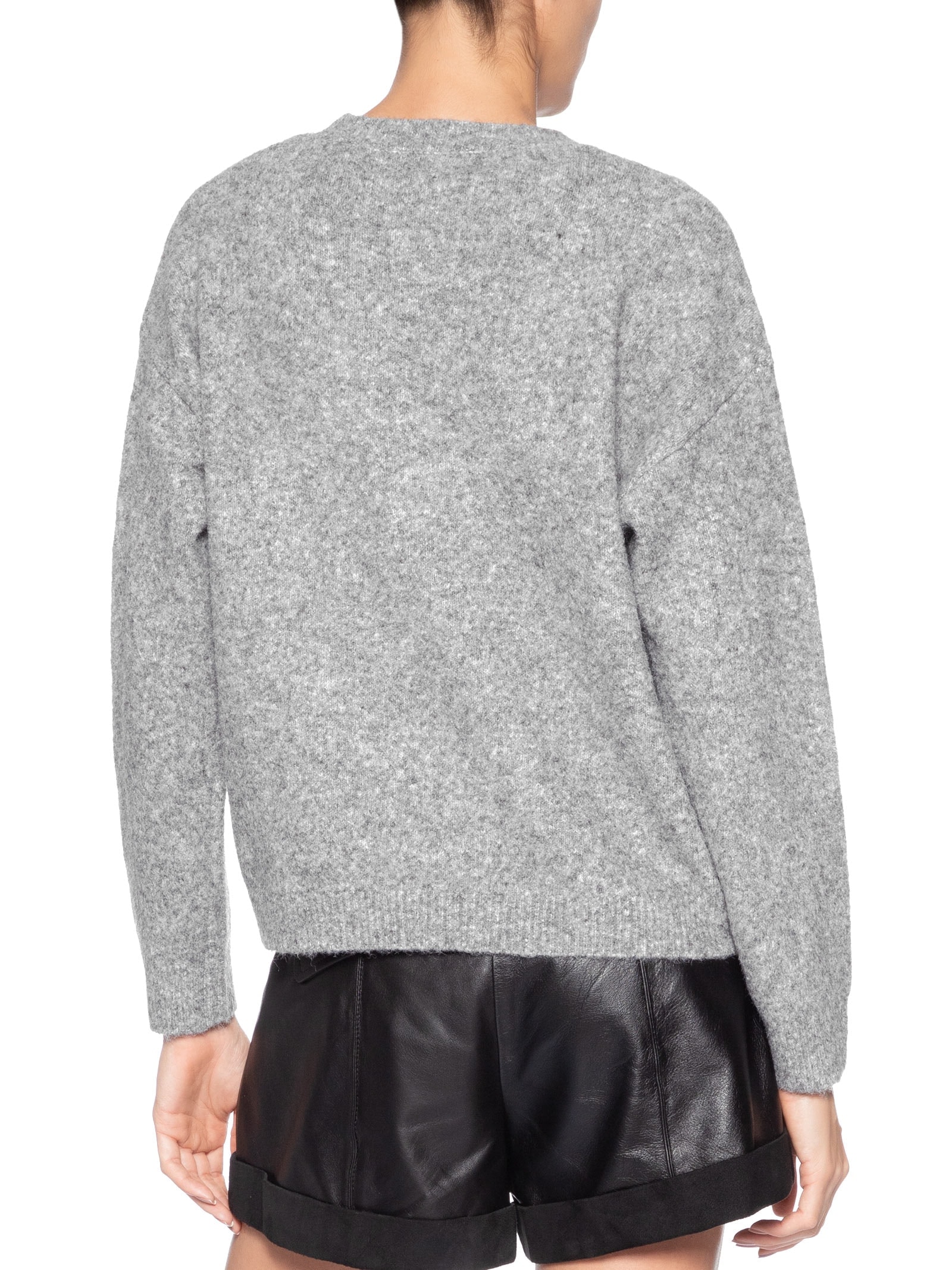 Suéter Feminino Em Tricot Com Detalhe Corrente Cinza Market 33