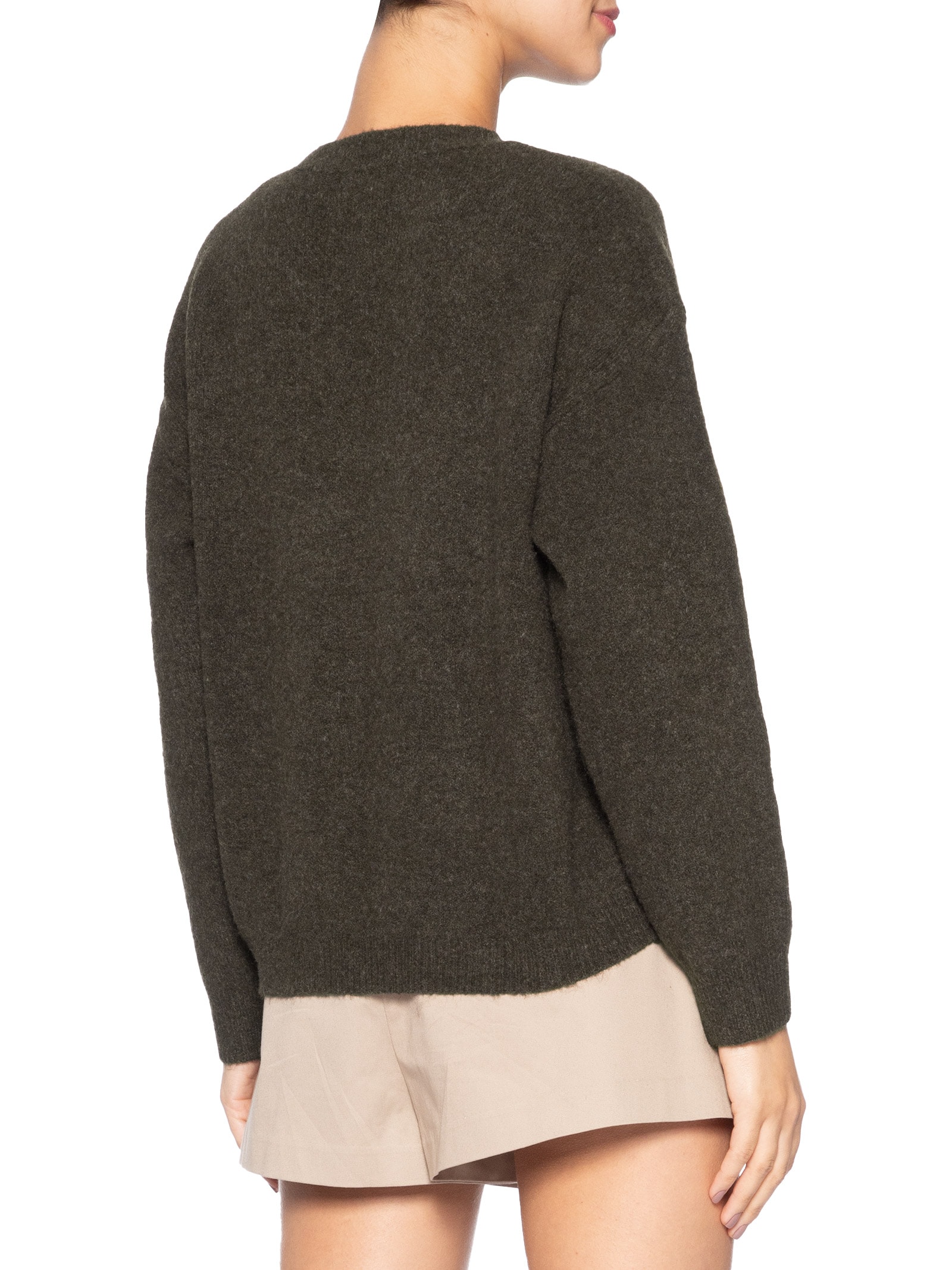 Suéter Feminino Em Tricot Com Detalhe Corrente Marrom Market 33