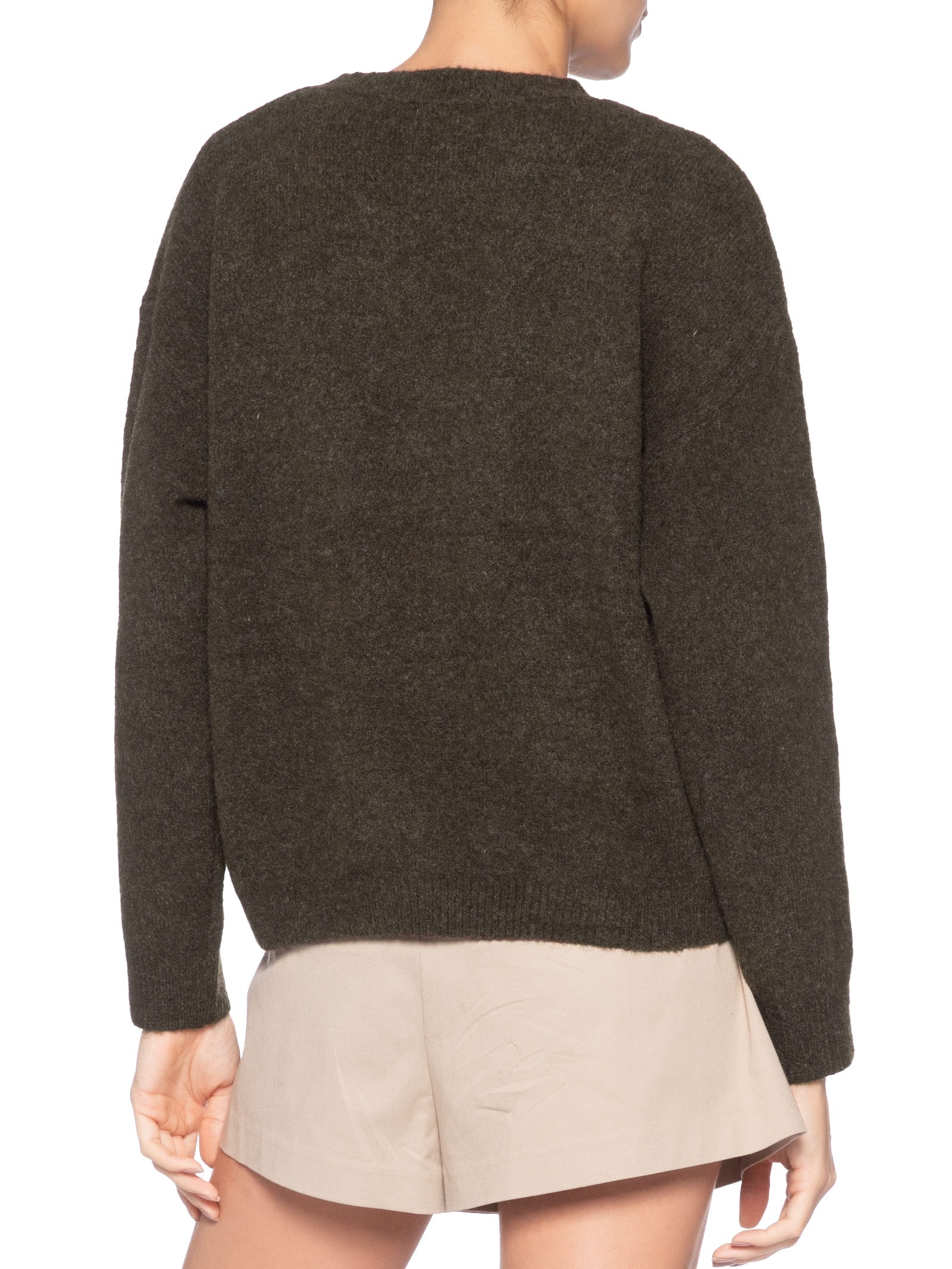 Suéter Feminino Em Tricot Com Detalhe Corrente Marrom Market 33