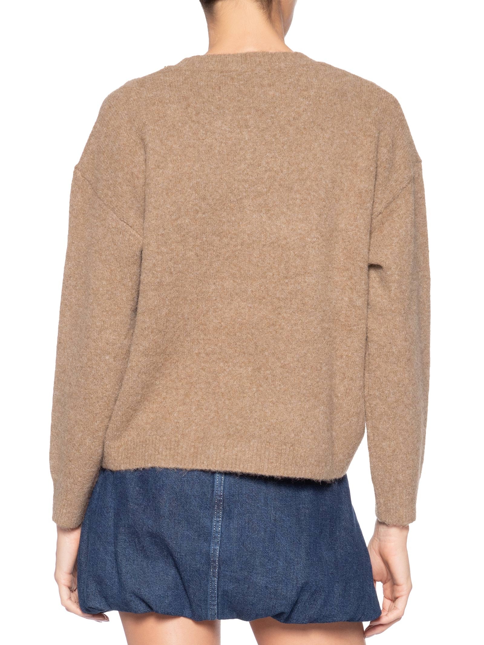 Suéter Feminino Em Tricot Com Detalhe Corrente- Marrom Market 33