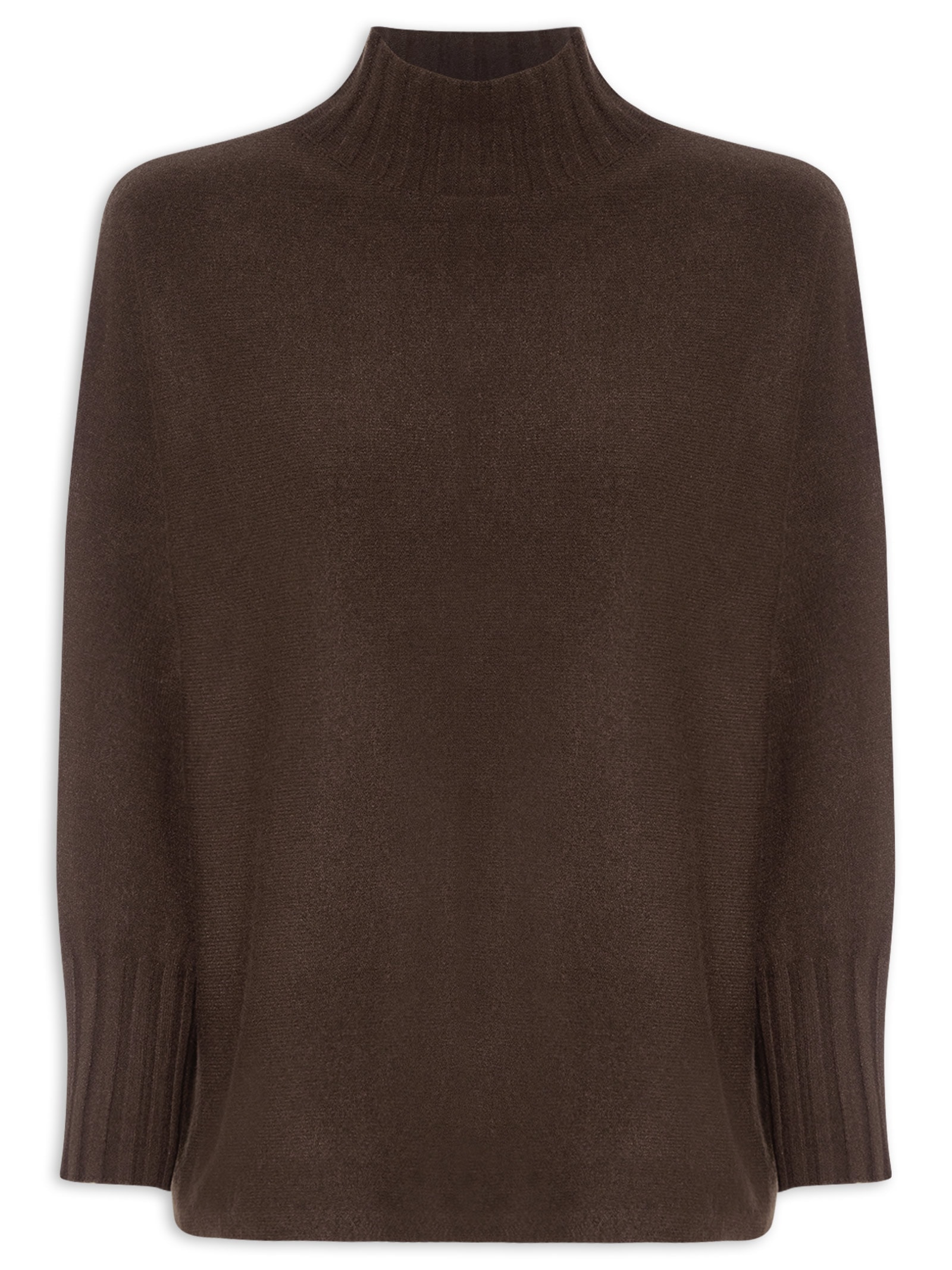 Suéter Feminino Em Tricot Marrom Market 33