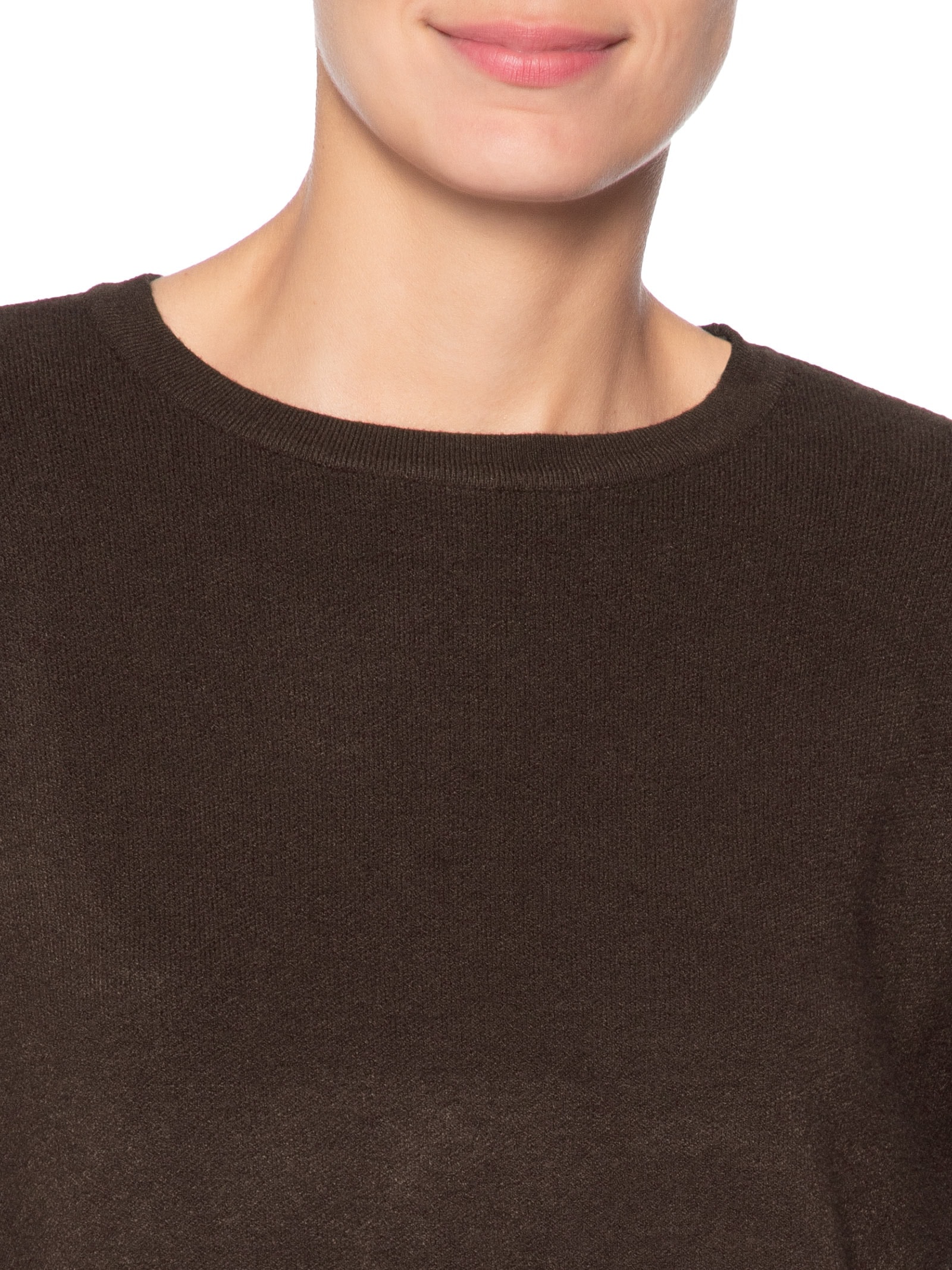 Suéter Feminino Em Tricot Marrom Market 33