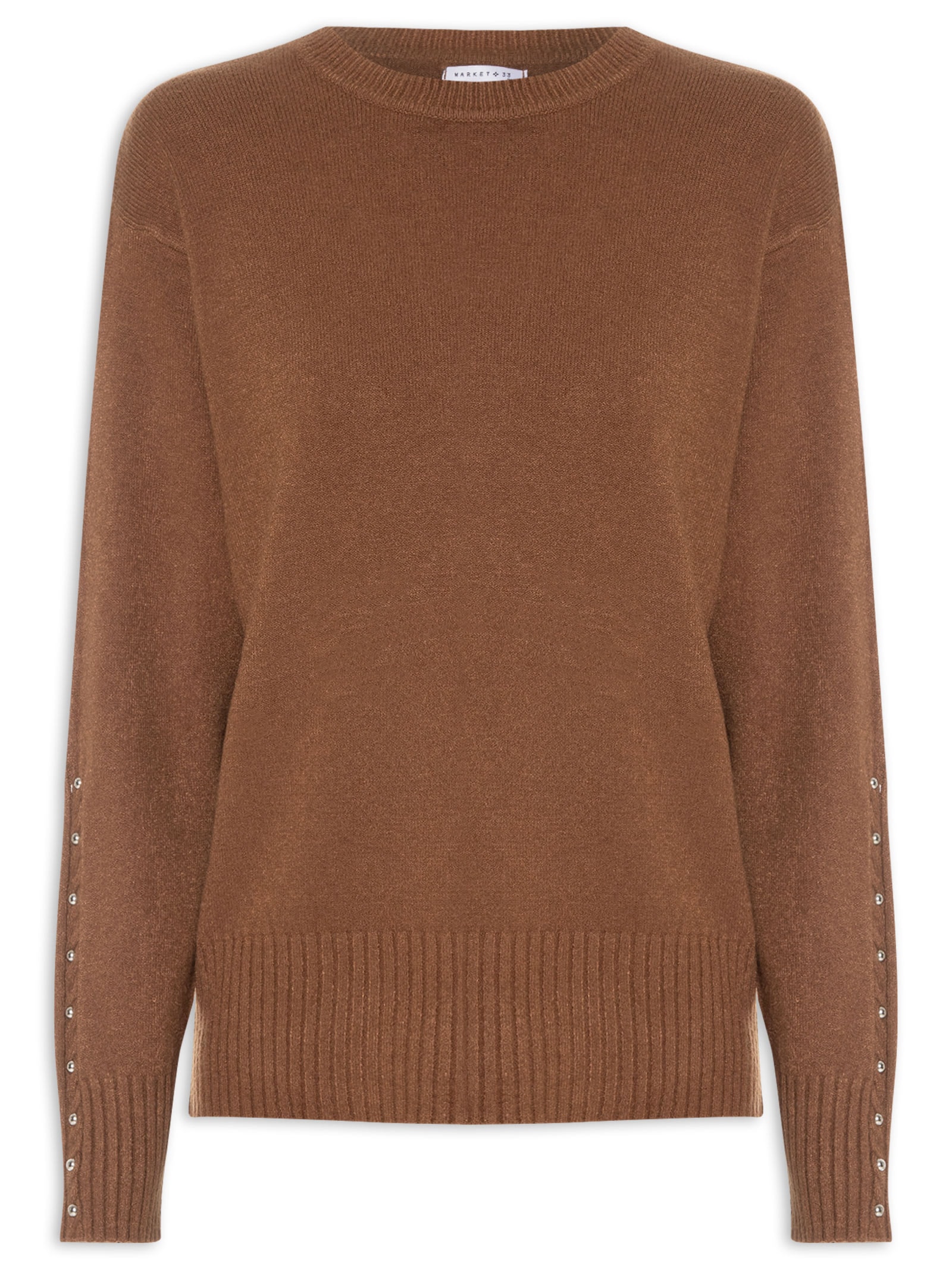 Suéter Feminino em Tricot Marrom Market 33