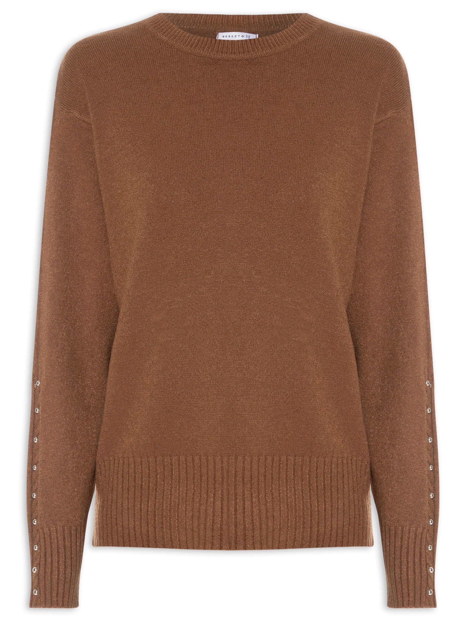 Suéter Feminino em Tricot Marrom Market 33