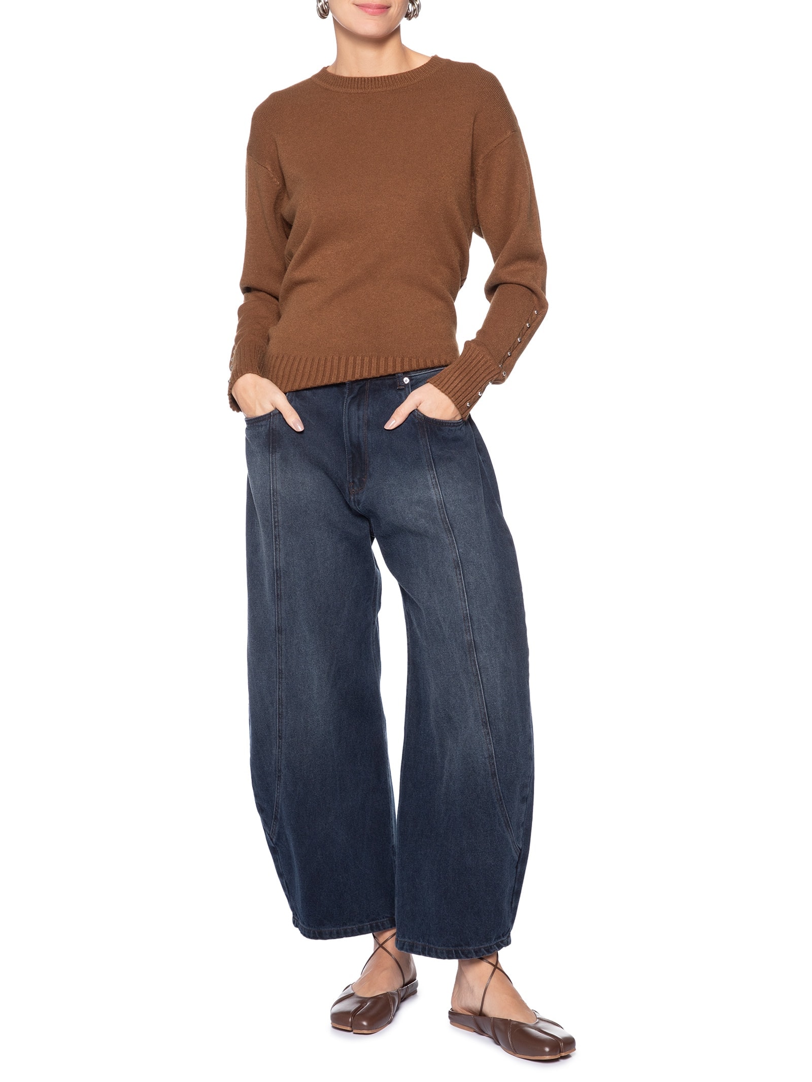 Suéter Feminino em Tricot Marrom Market 33