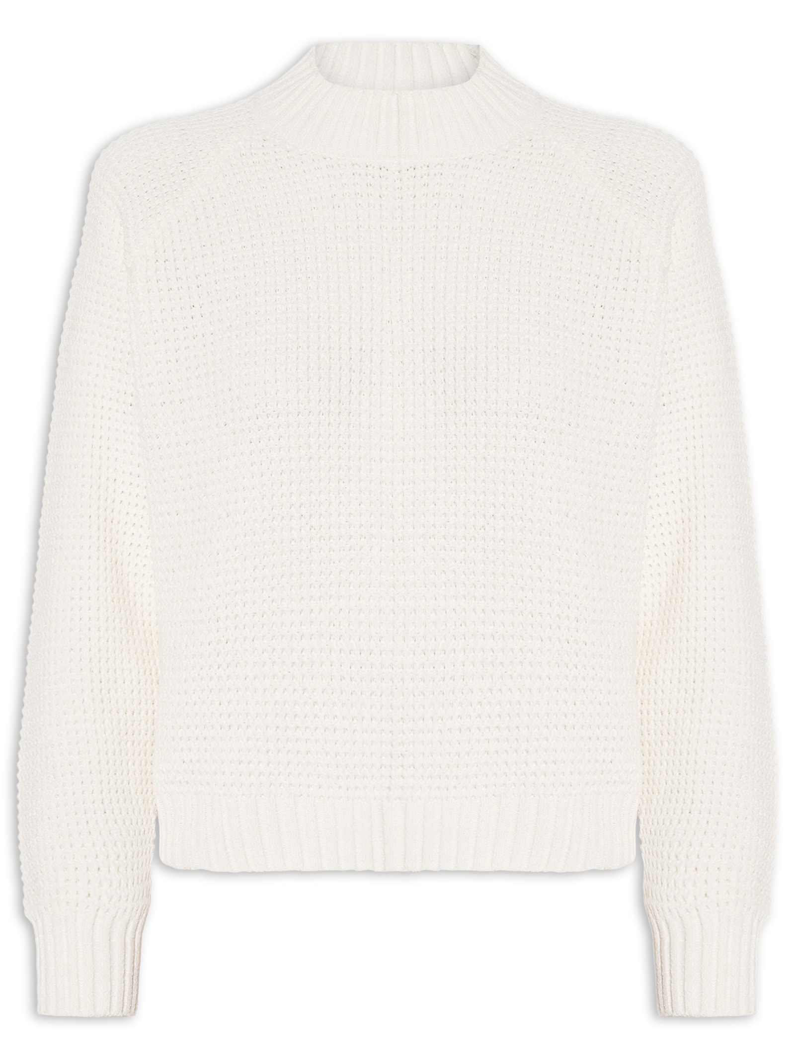 Market 33 - Suéter Feminino Tricot Texturizado - Off White