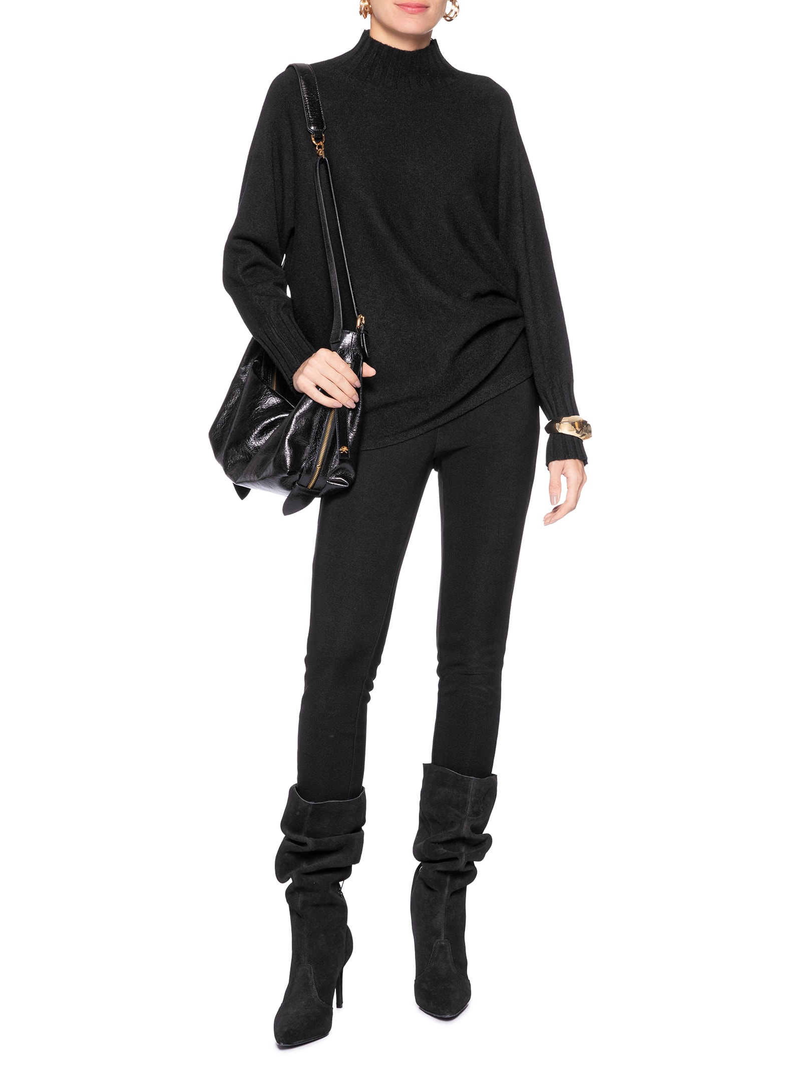 Suéter Feminino Em Tricot Preto Market 33