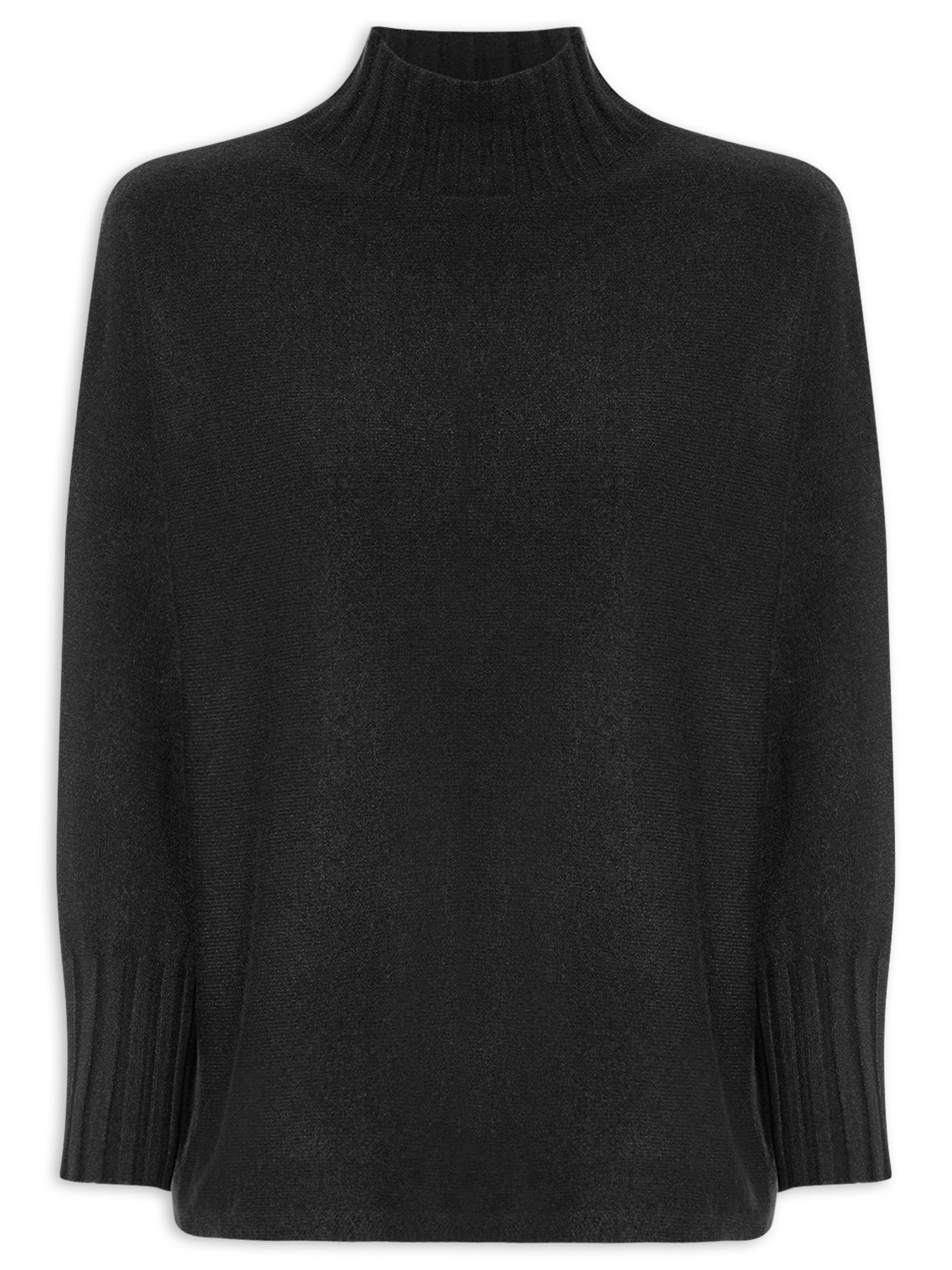 Suéter Feminino Em Tricot Preto Market 33
