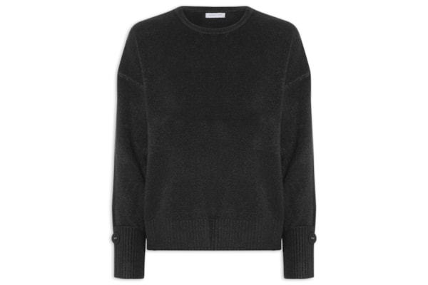 Suéter Feminino Em Tricot - Preto