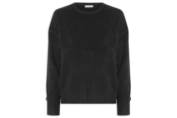 Suéter Feminino Em Tricot - Preto