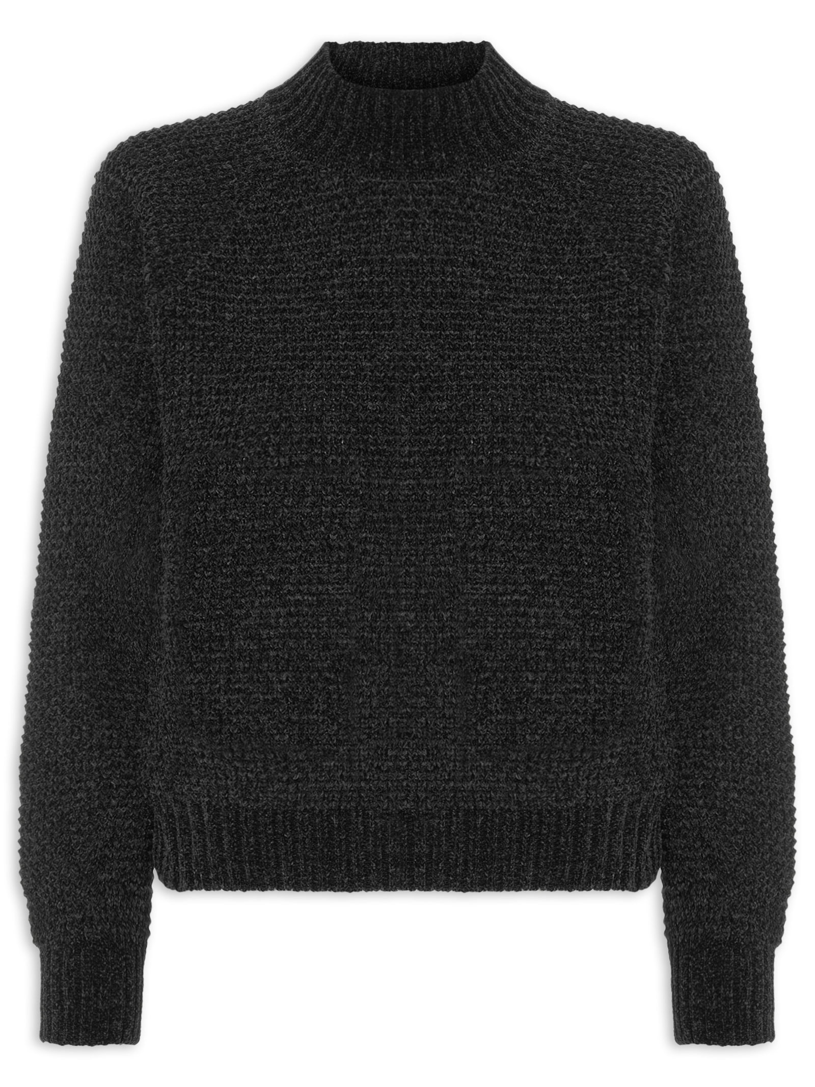 Suéter Feminino Em Tricot Preto Market 33