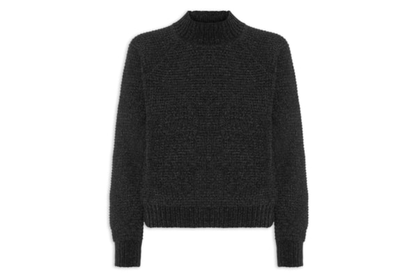 Suéter Feminino Em Tricot - Preto