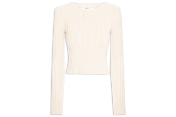 Suéter Feminino Em Tricot Trançado - Bege