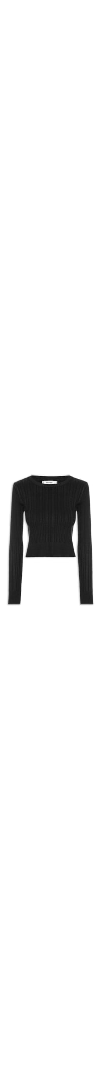 Suéter Feminino em Tricot Trançado - Preto
