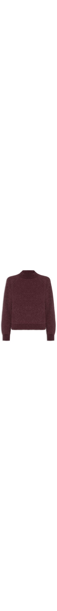 Suéter Feminino Em Tricot - Vermelho