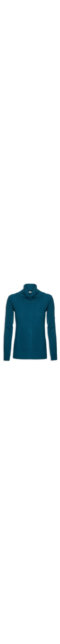 Suéter Feminino Gola Alta - Azul
