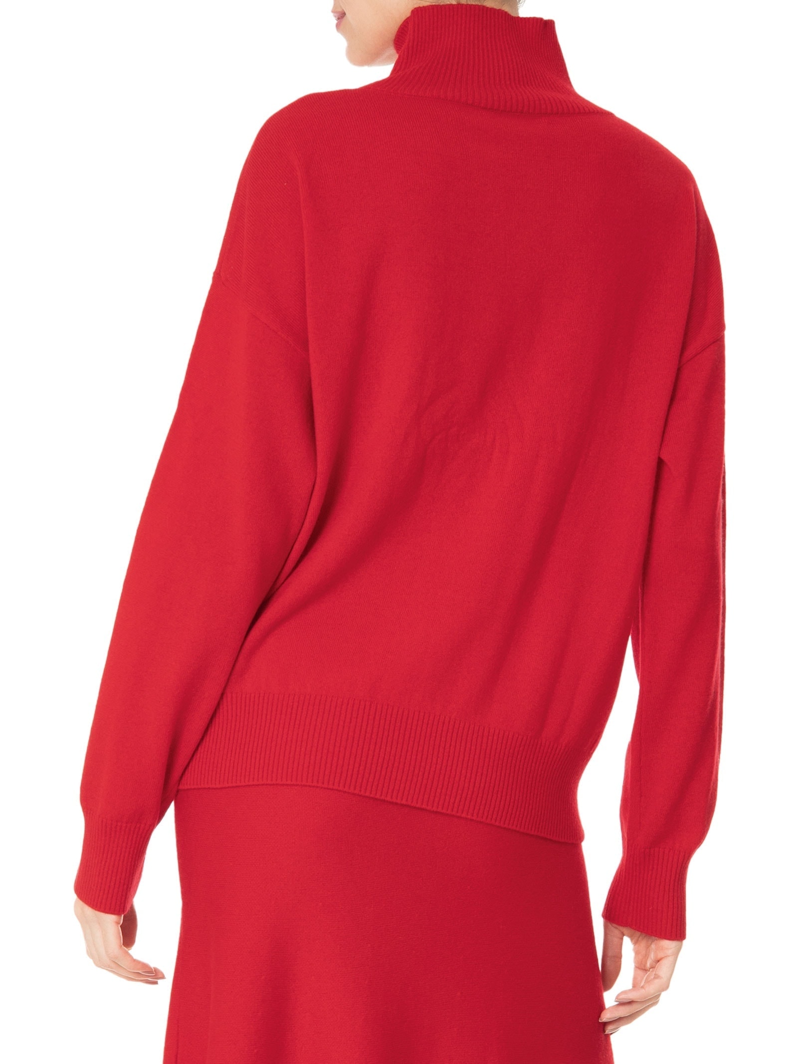 Suéter Feminino Gola Alta Com Blend de Lã e Cashmere Vermelho '2Essential