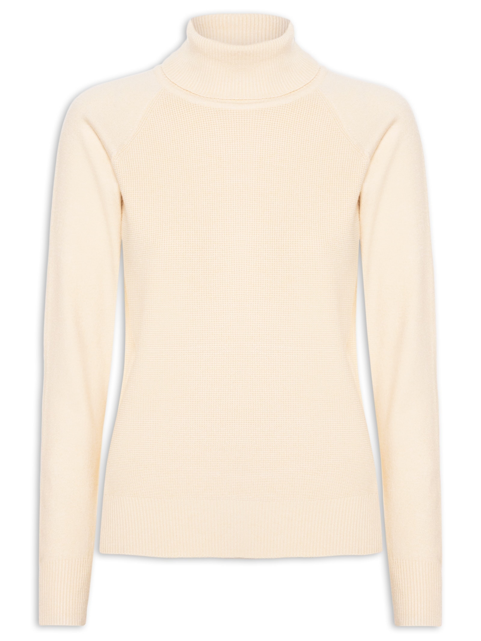 Suéter Feminino Gola Rolê Texturizado Amarelo Basiq