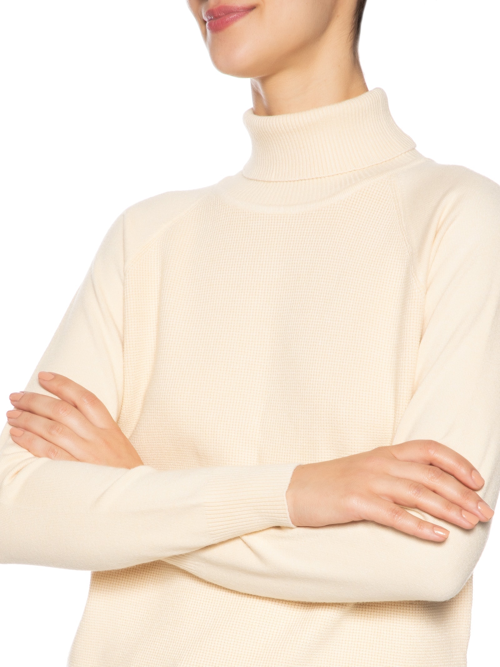 Suéter Feminino Gola Rolê Texturizado Amarelo Basiq