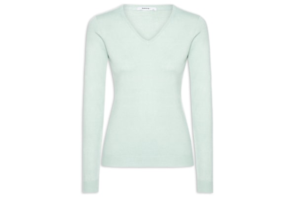 Suéter Feminino Gola V - Verde