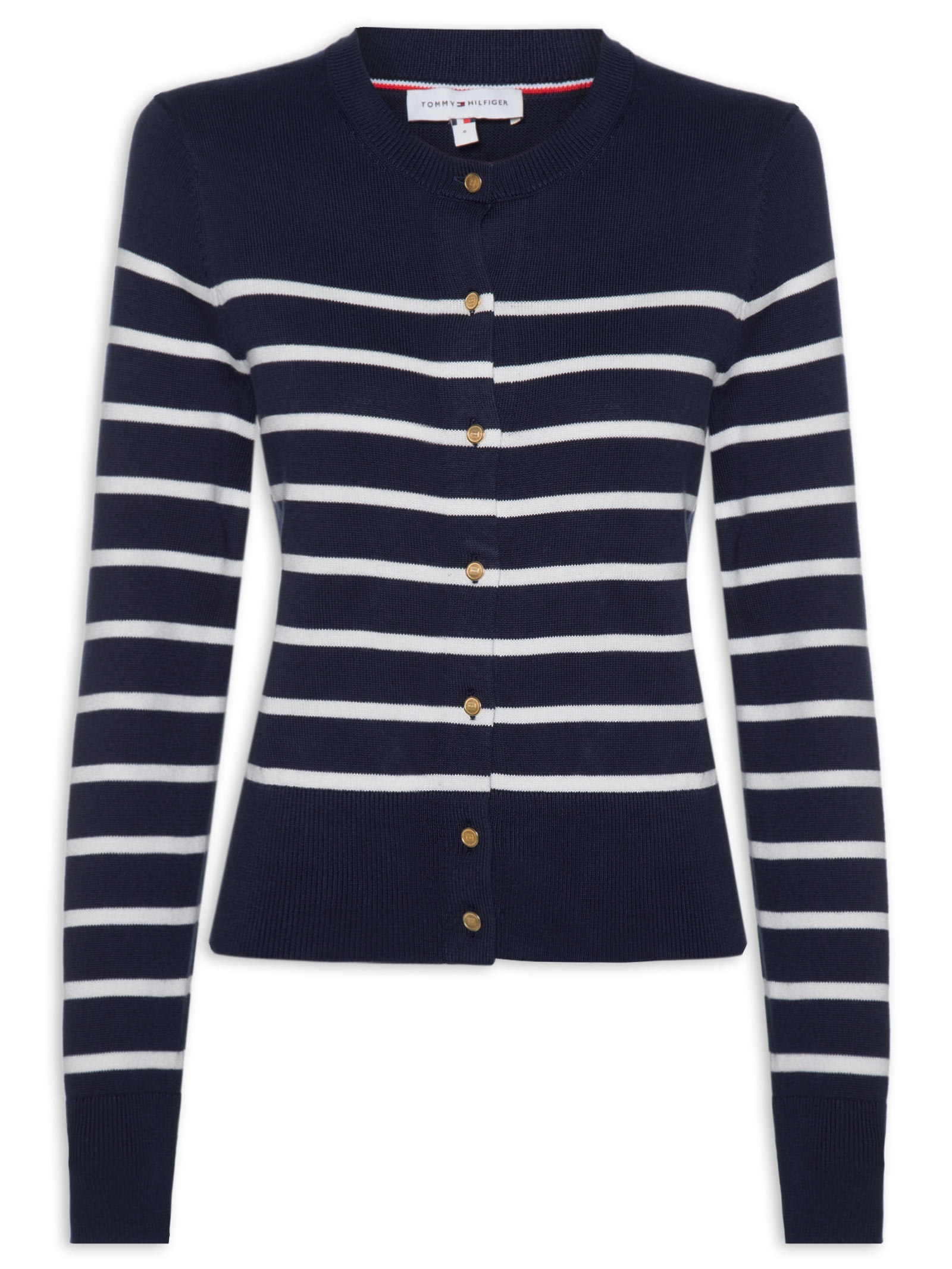 Suéter Feminino Gold Button STP – Azul Tommy Hilfiger