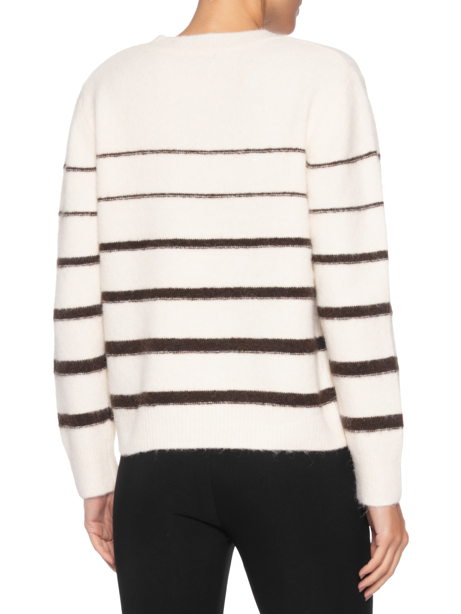 Suéter Feminino Listrado Bege Market 33