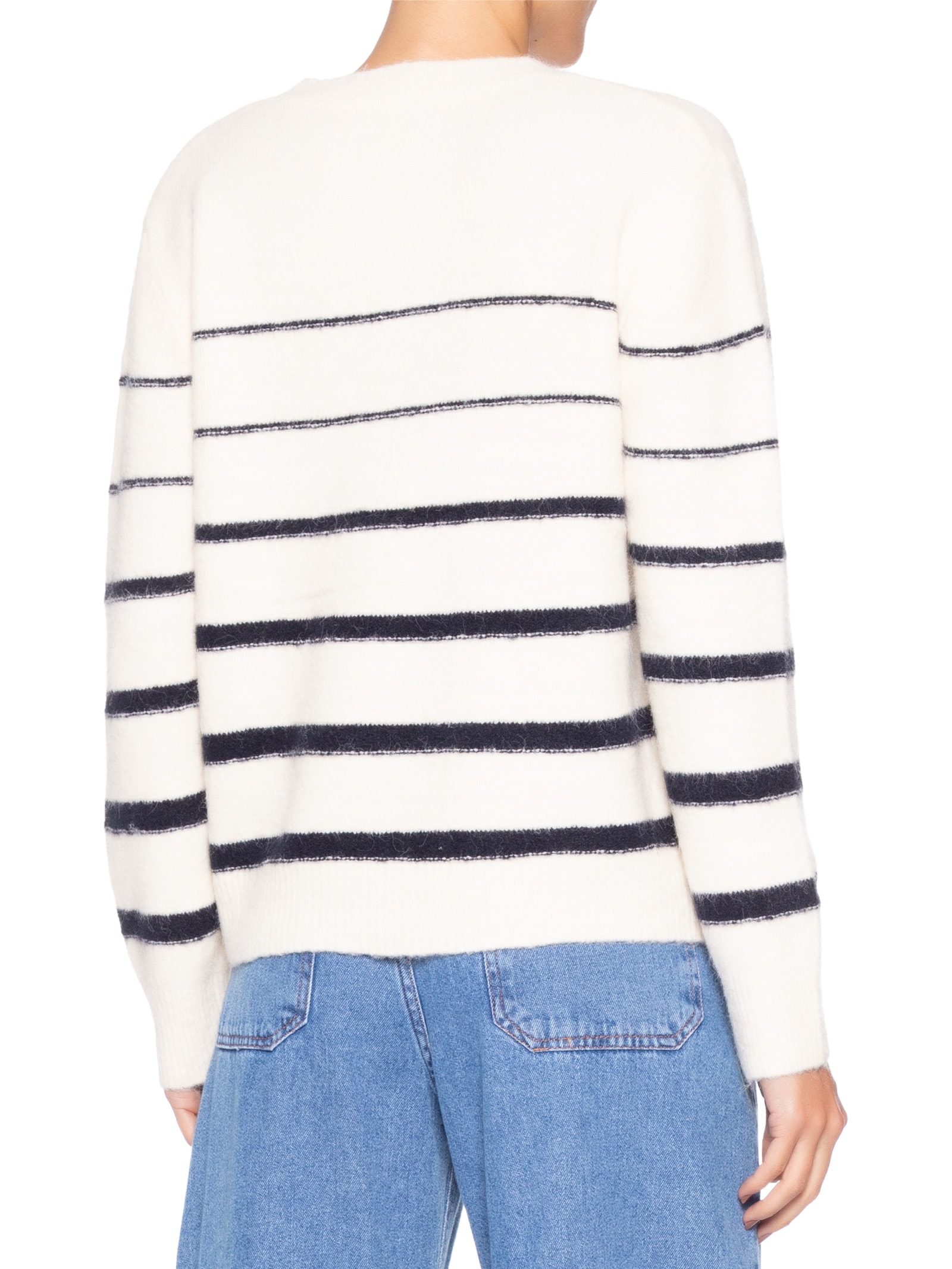 Suéter Feminino Listrado Em Tricot Off White Market 33