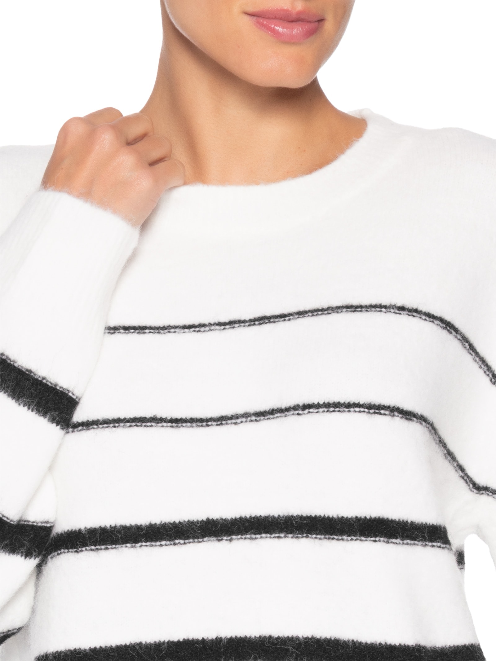 Suéter Feminino Listrado Em Tricot Off White Market 33