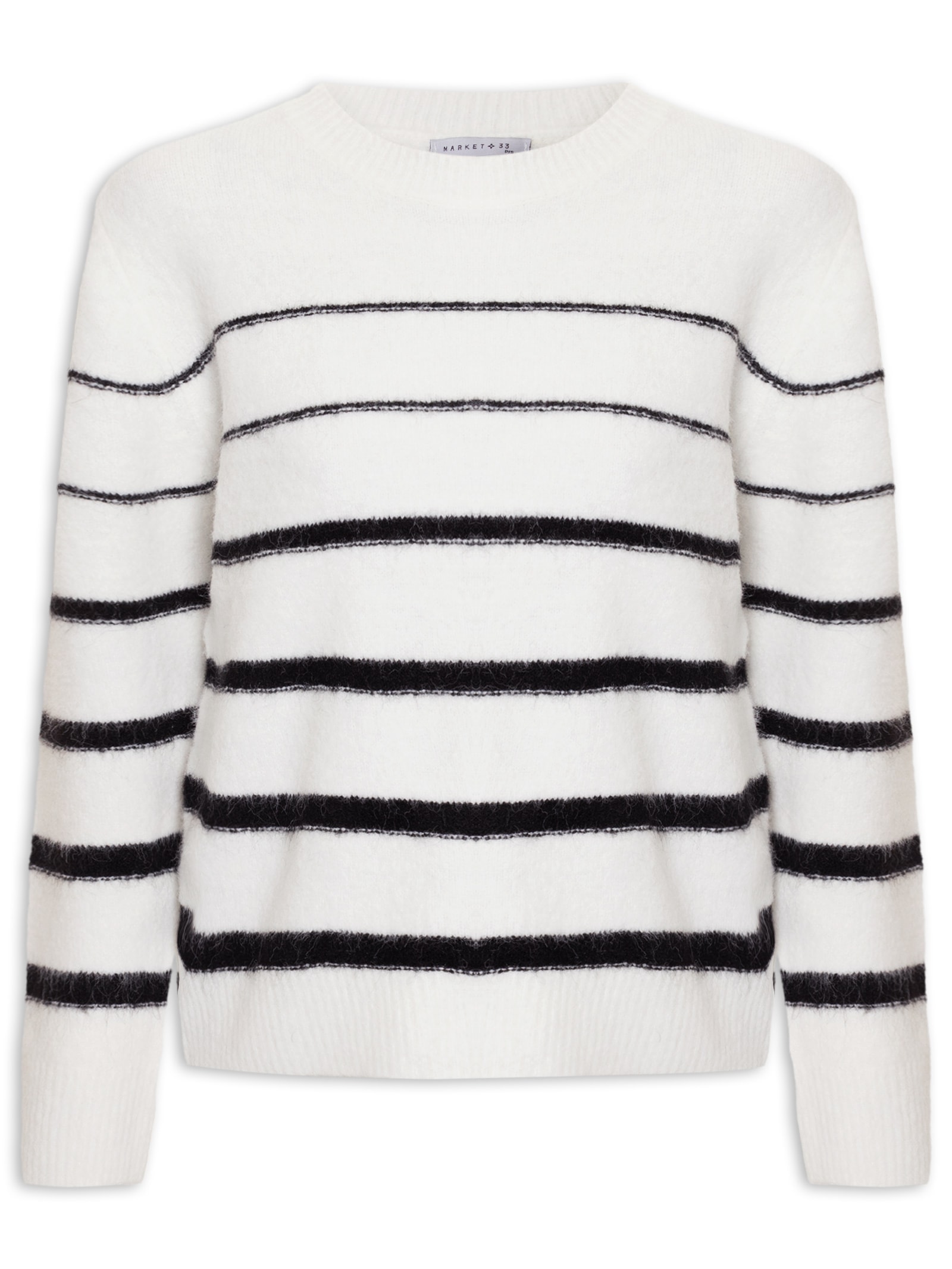 Suéter Feminino Listrado Em Tricot Off White Market 33