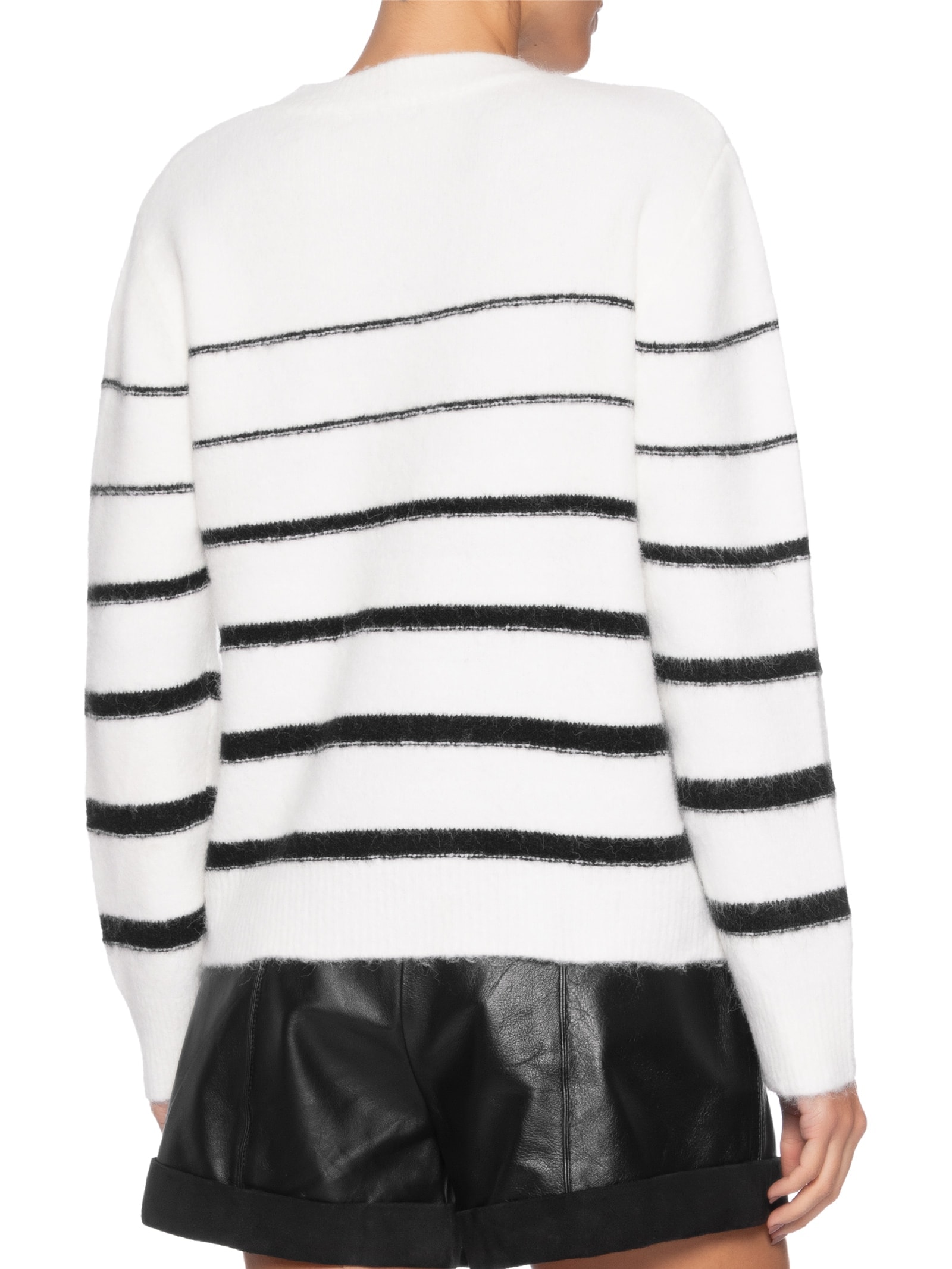 Suéter Feminino Listrado Em Tricot Off White Market 33