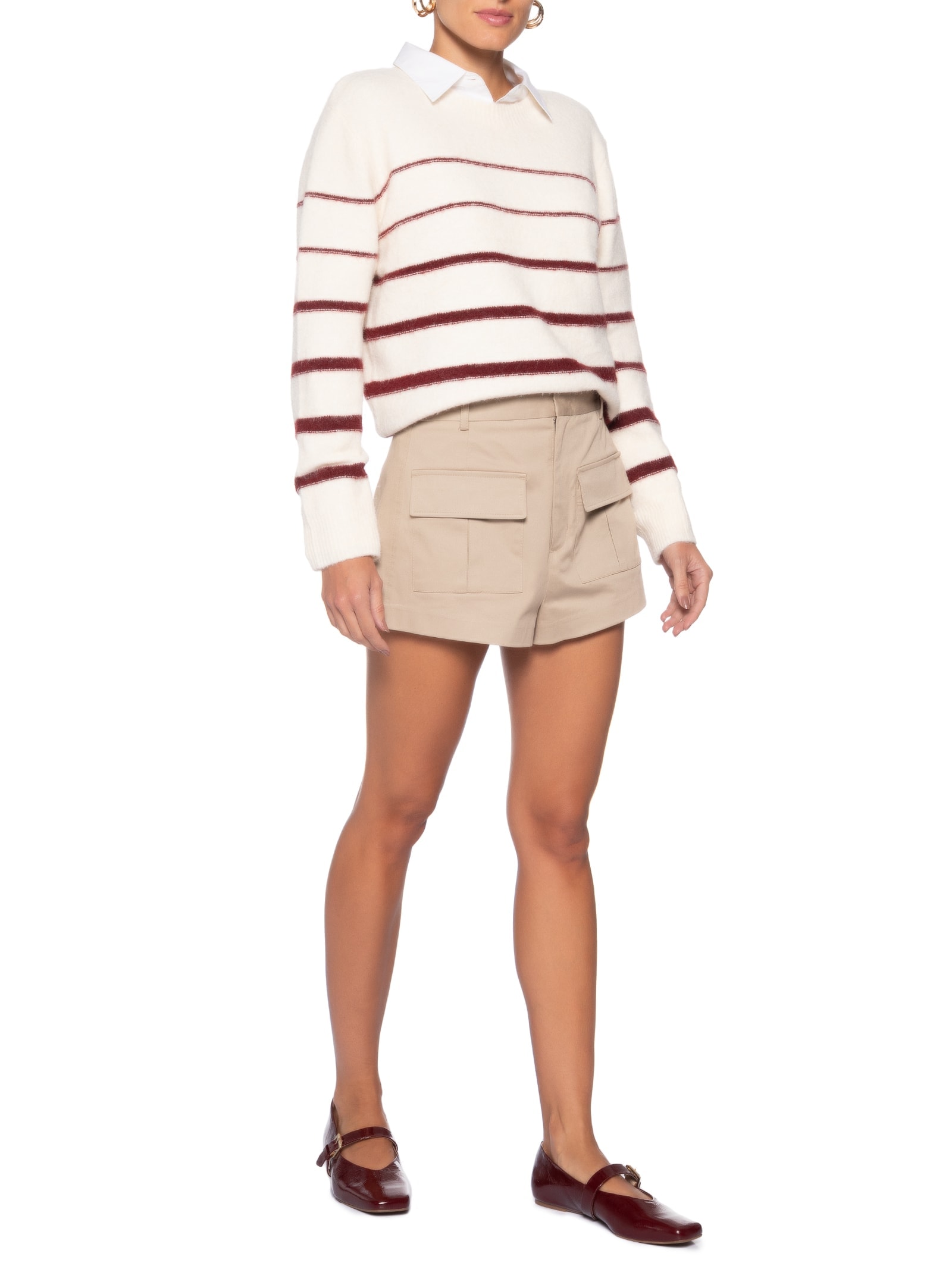 Suéter Feminino Listrado Em Tricot Off White Market 33