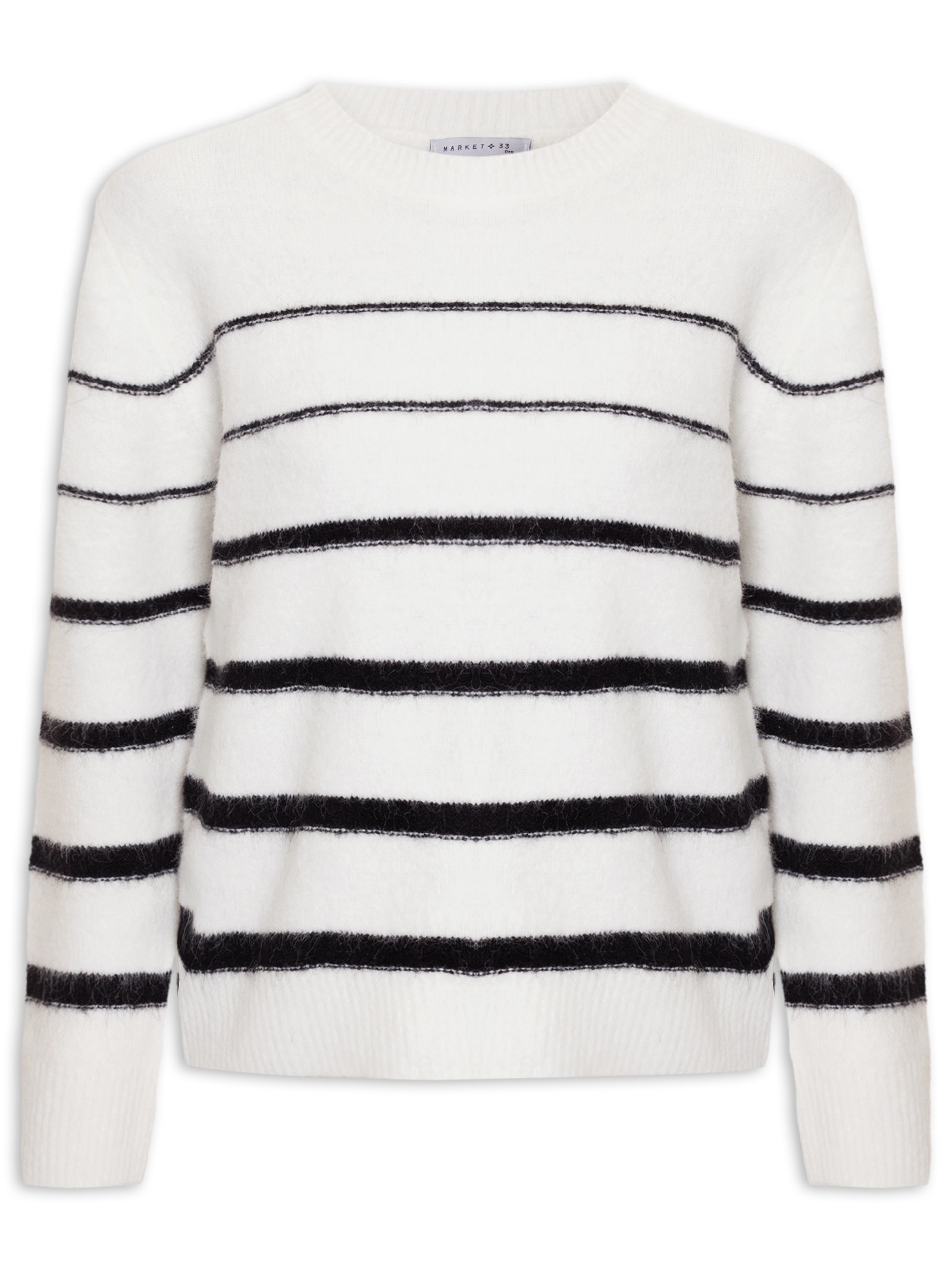 Suéter Feminino Listrado Off White Market 33