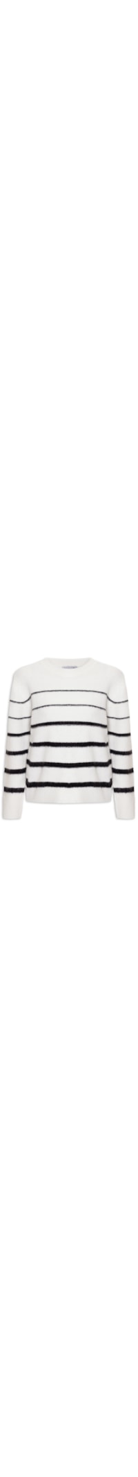 Suéter Feminino Listrado - Off White