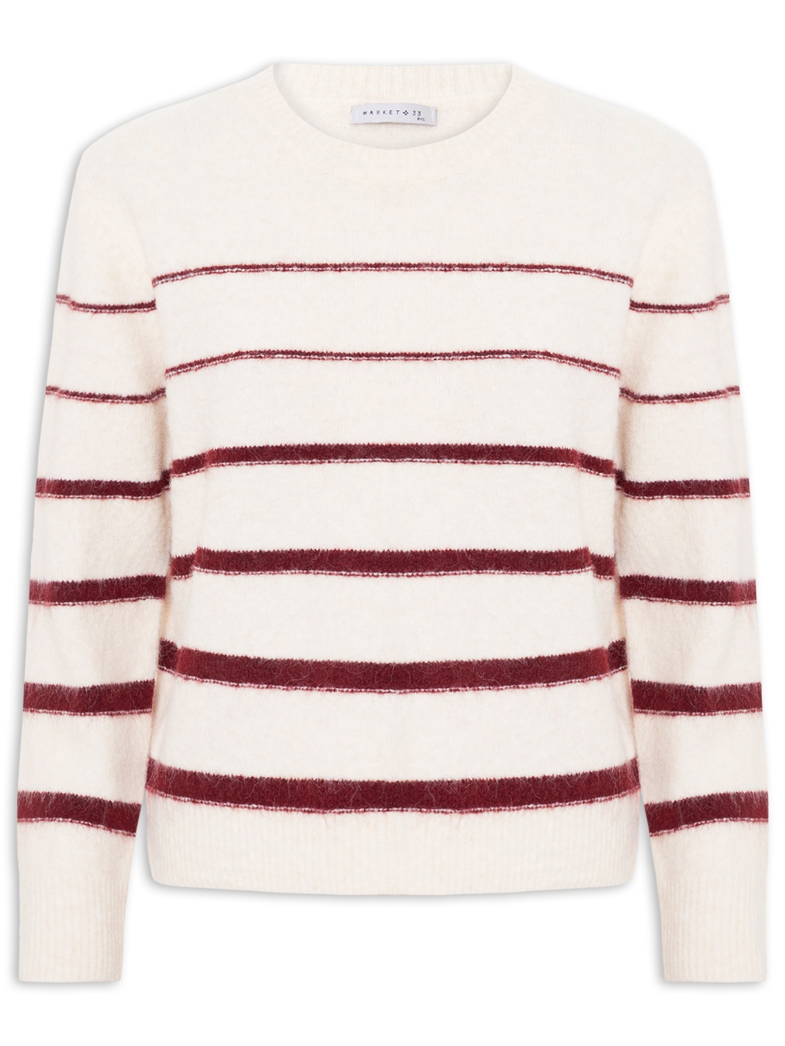 Suéter Feminino Listrado Off White Market 33
